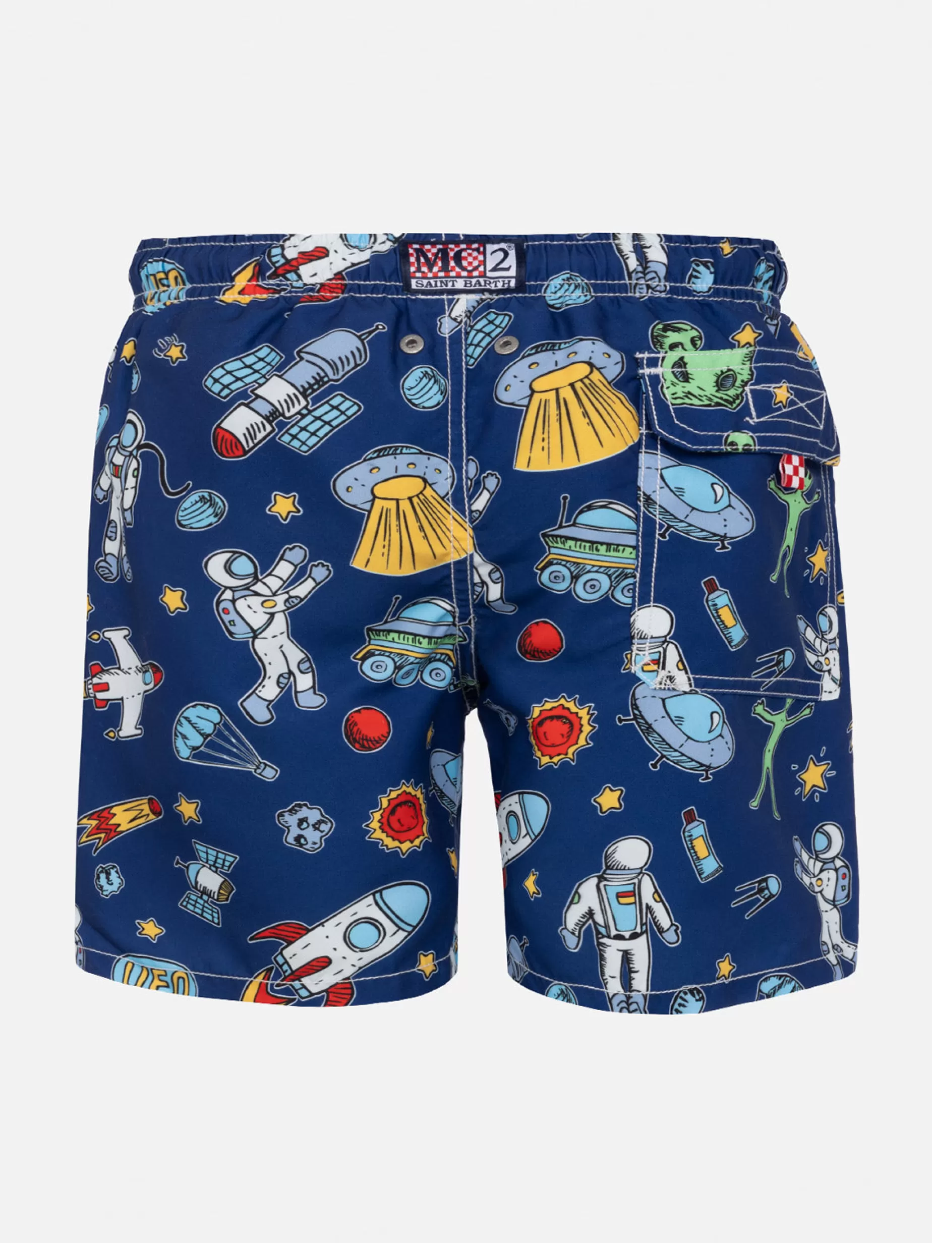 Discount Costume da bagno da bambino con stampa astronauta Uomo Tessuto Mano Pesca | Tessuto Mano Pesca