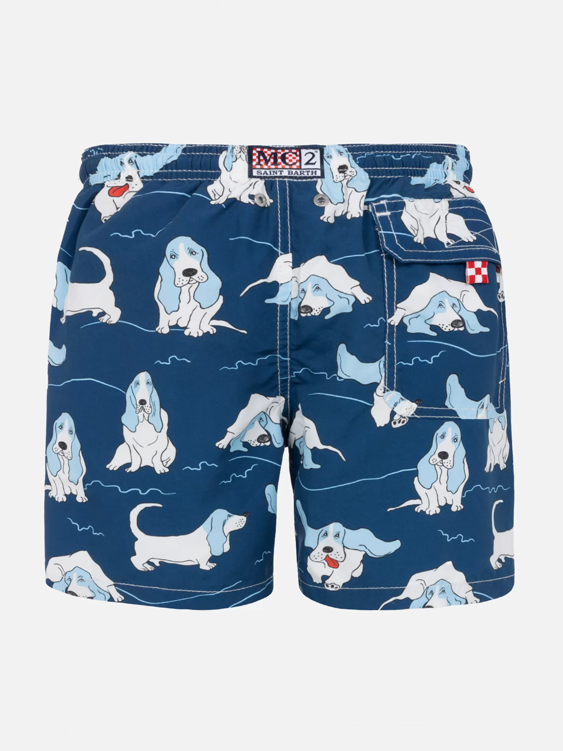 Cheap Costume da bagno da bambino con stampa Basset Hound Uomo Tessuto Mano Pesca | Tessuto Mano Pesca