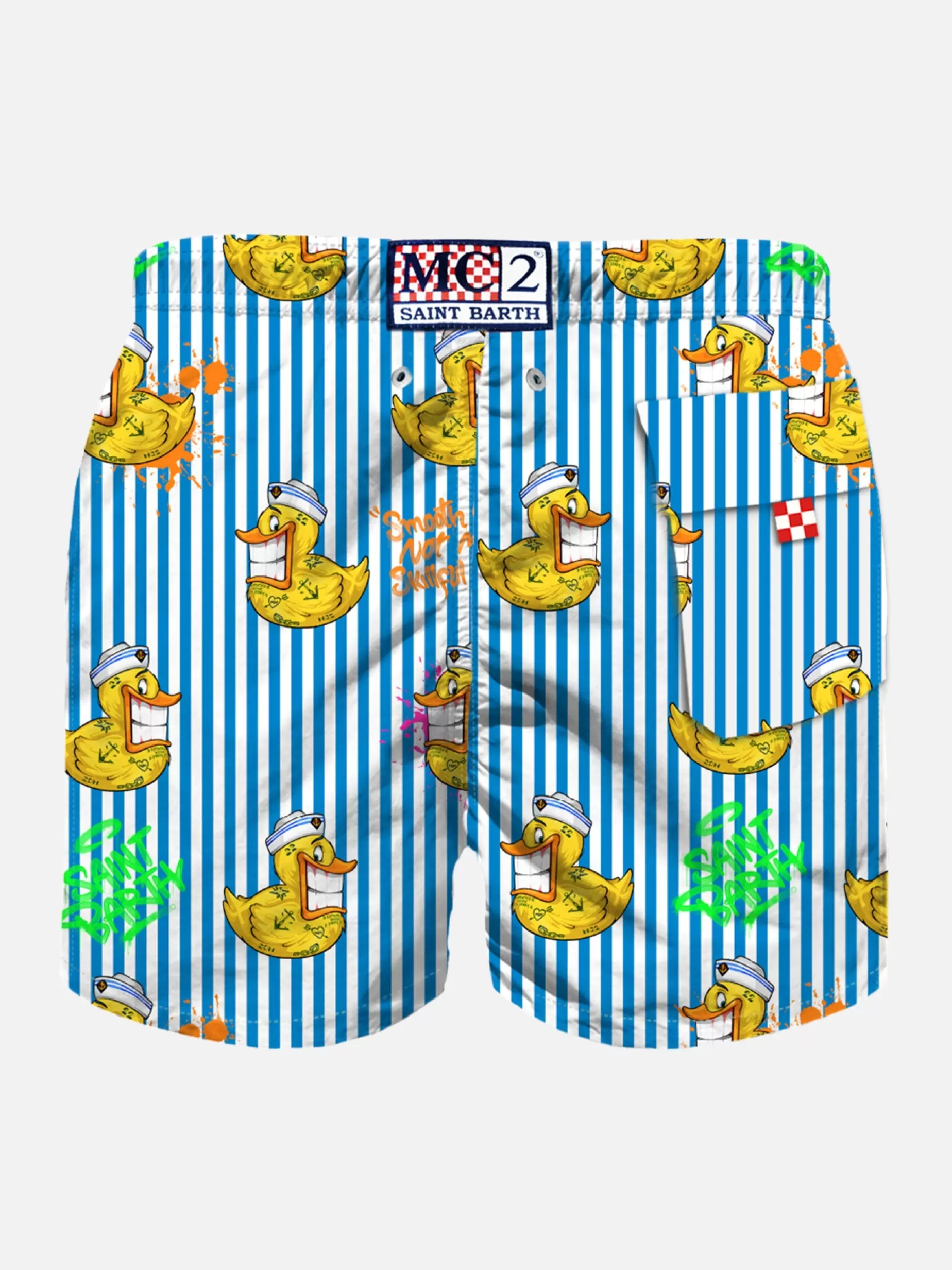 Cheap Costume da bagno da bambino con stampa papera Crypto | EDIZIONE SPECIALE CRYPTO PUPPETS Uomo Costumi Mare Stampati | Tessuto Mano Pesca