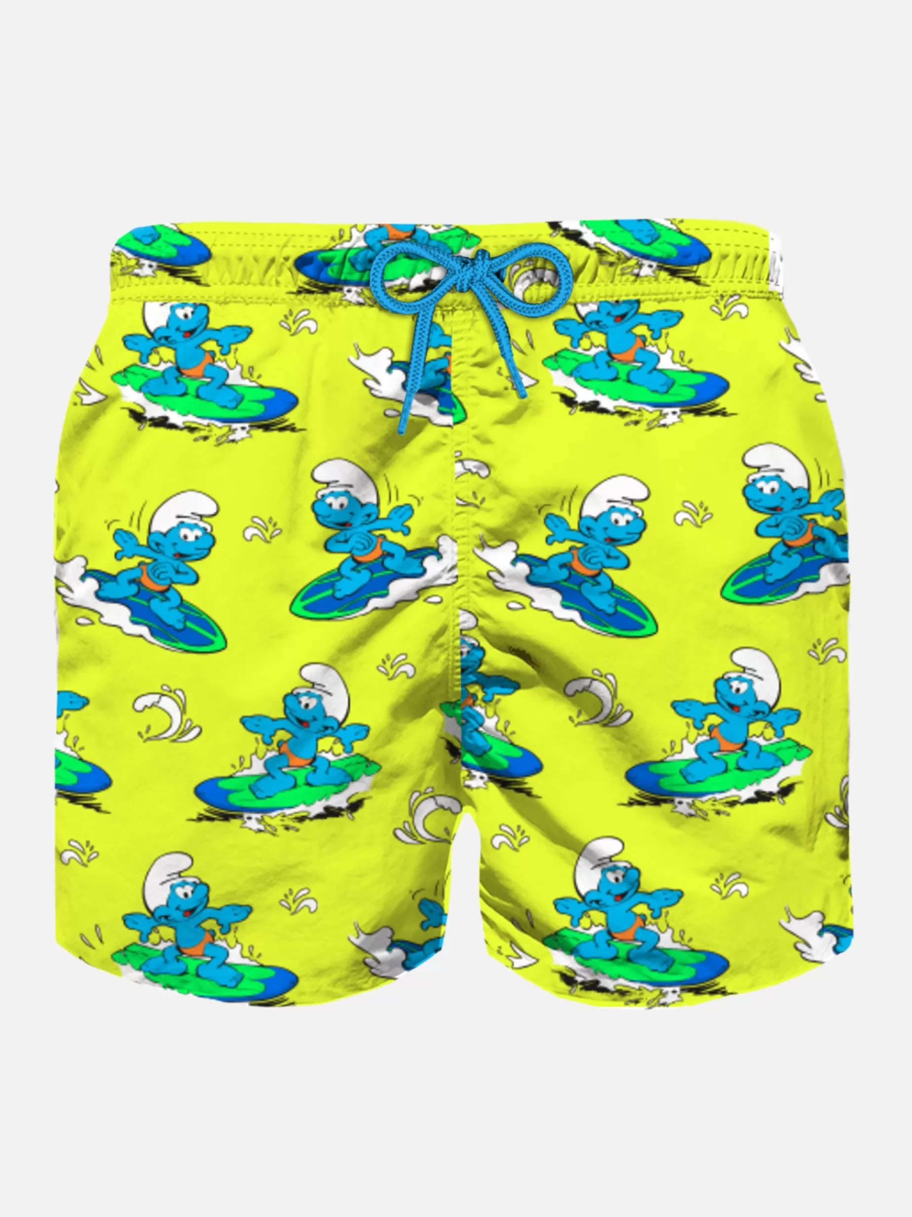 Best Sale Costume da bagno da bambino con stampa Puffi surfisti | I PUFFI EDIZIONE SPECIALE Uomo Tessuto Mano Pesca | Tessuto Mano Pesca