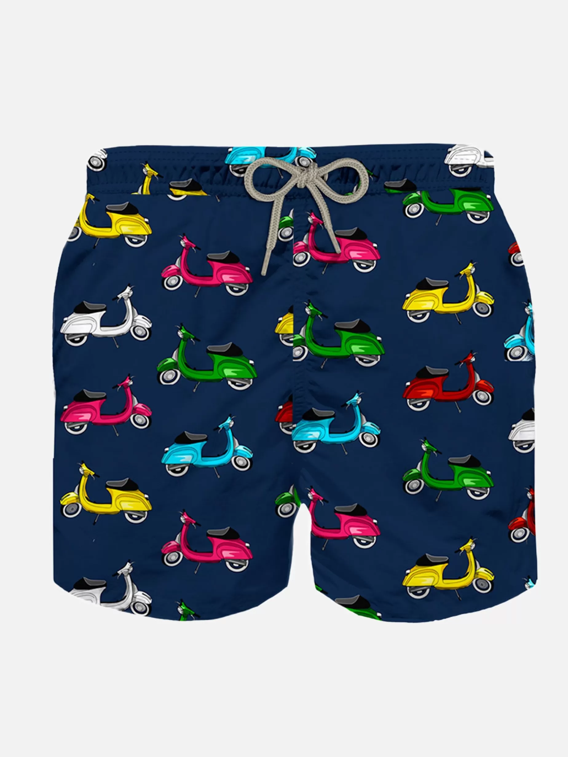 Best Sale Costume da bagno da bambino con stampa scooter Uomo Costumi Mare Stampati | Tessuto Mano Pesca