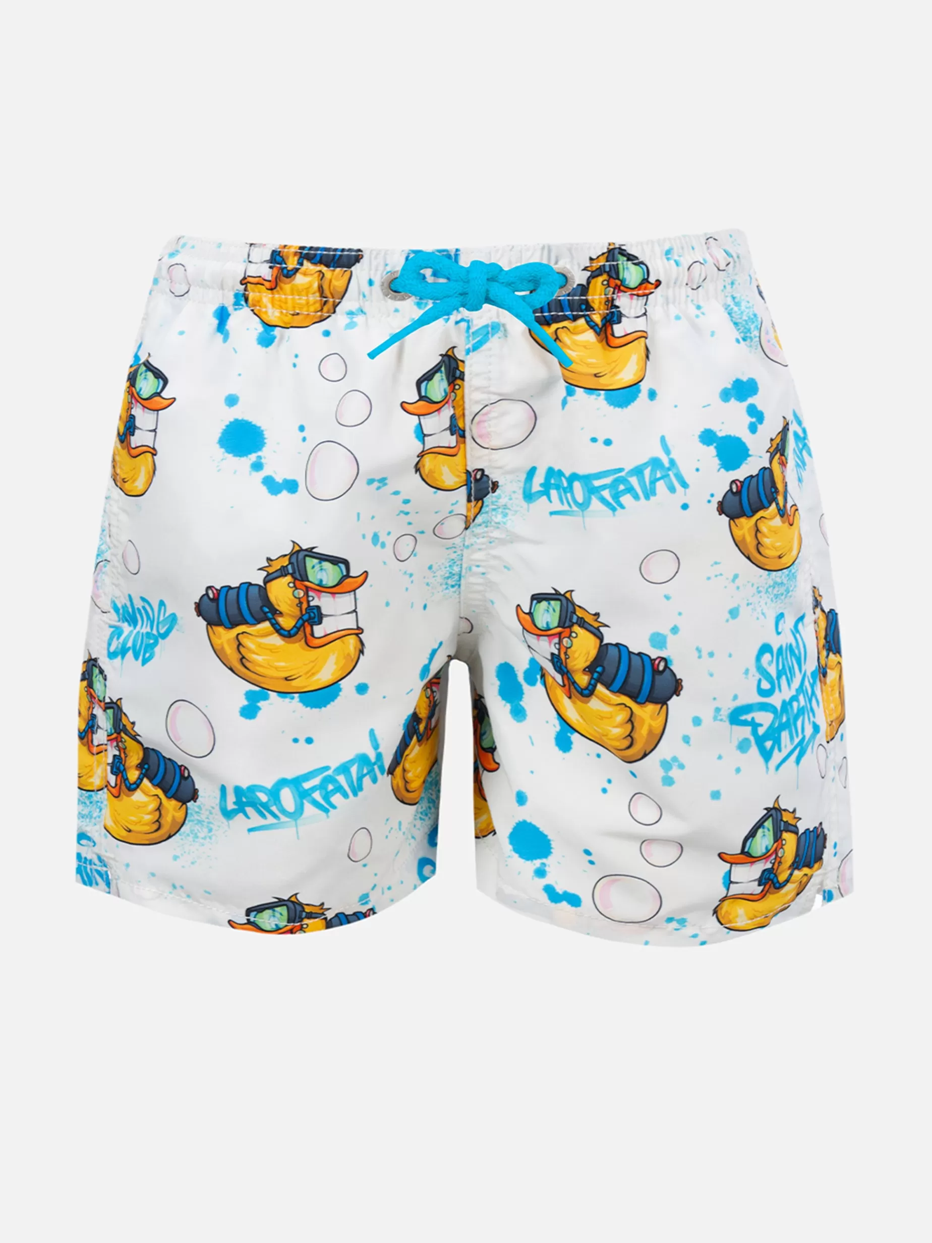 Cheap Costume da bagno da bambino di media lunghezza Jean con stampa Crypto Ducky | EDIZIONE SPECIALE CRYPTOPUPPETS Uomo Costumi Mare Stampati | Tessuto Mano Pesca