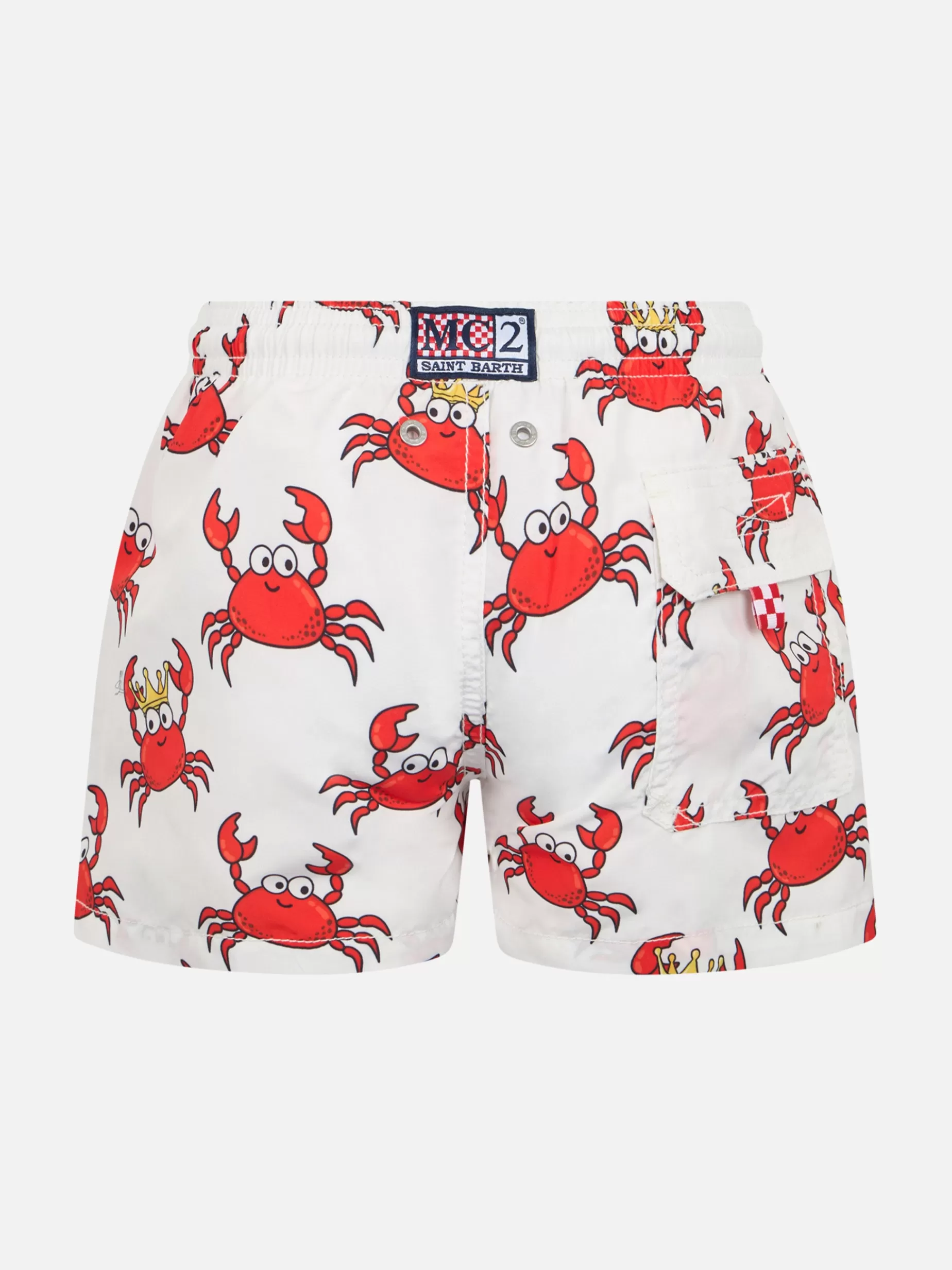 Cheap Costume da bagno da bambino di media lunghezza Jean con stampa granchio reale Uomo Costumi Mare Stampati | Tessuto Mano Pesca