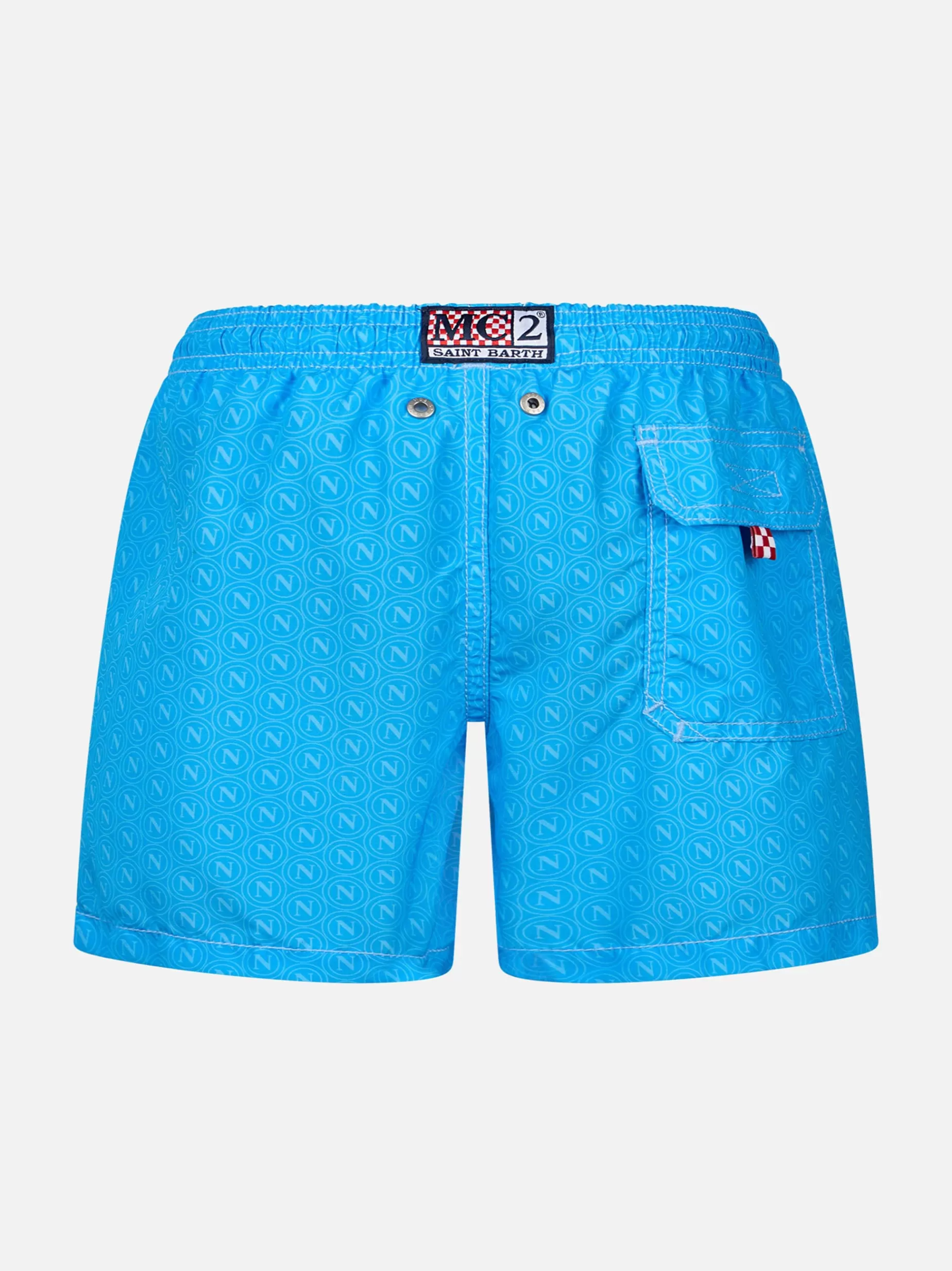 Cheap Costume da bagno da bambino di media lunghezza Jean con stampa Napoli | EDIZIONE SPECIALE SSC NAPOLI Uomo Costumi Mare Stampati | Tessuto Mano Pesca