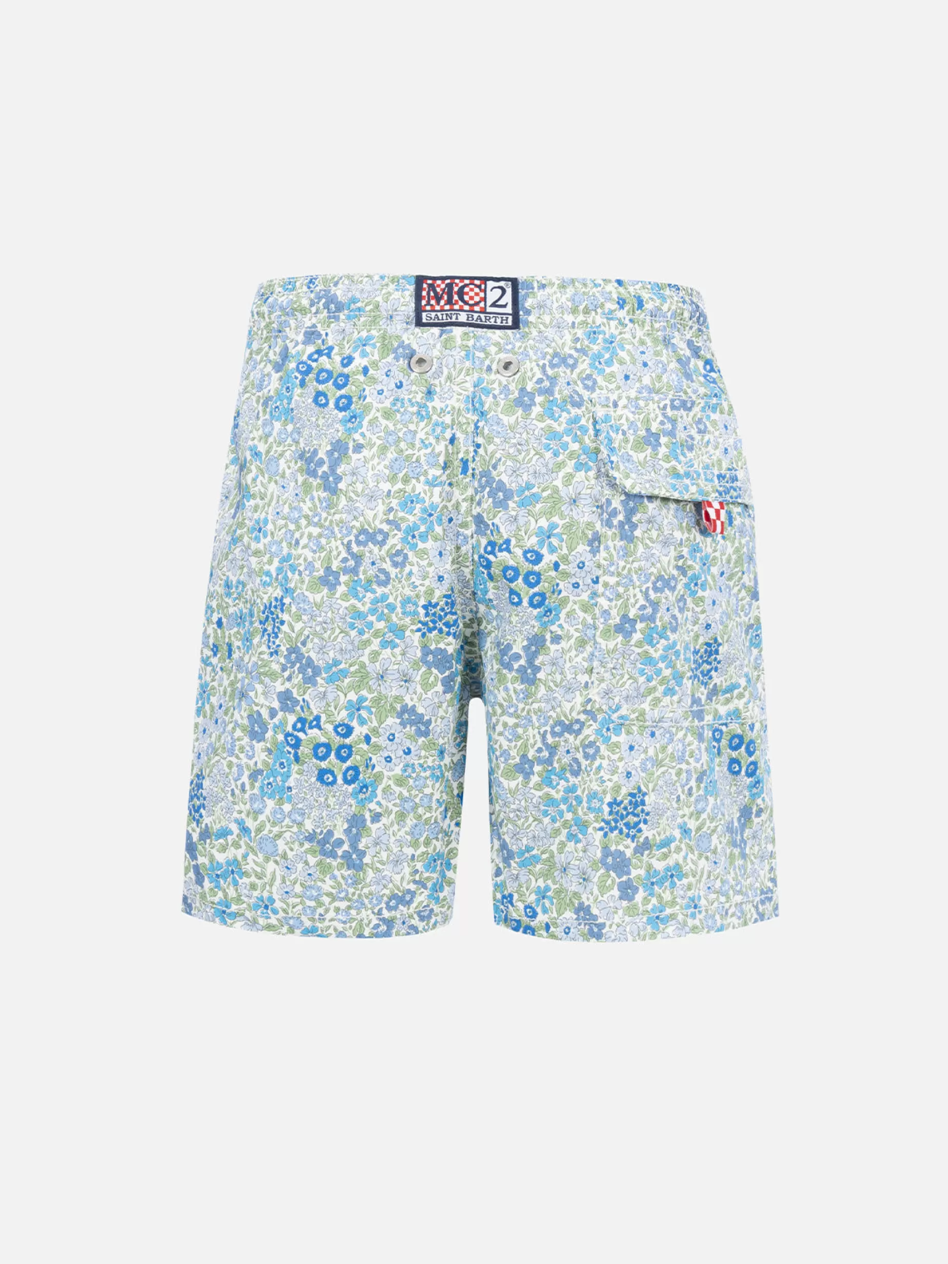 Best Costume da bagno da bambino in jeans di media lunghezza con stampa Joanna Luise | REALIZZATI CON TESSUTO LIBERTY Uomo Costumi Mare Stampati | Tessuto Mano Pesca