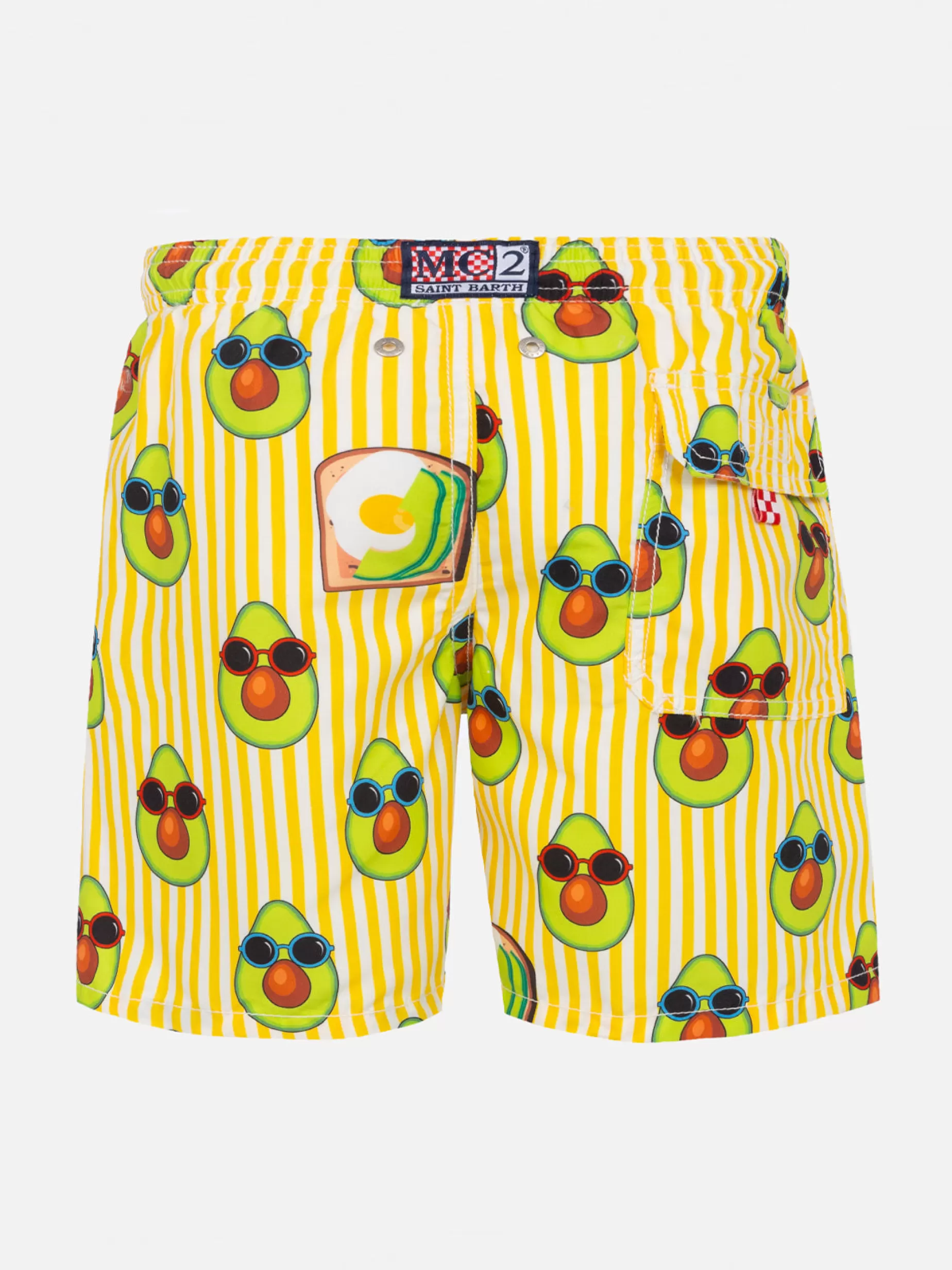 Hot Costume da bagno da bambino stampa avocado Uomo Costumi Mare Stampati | Tessuto Mano Pesca