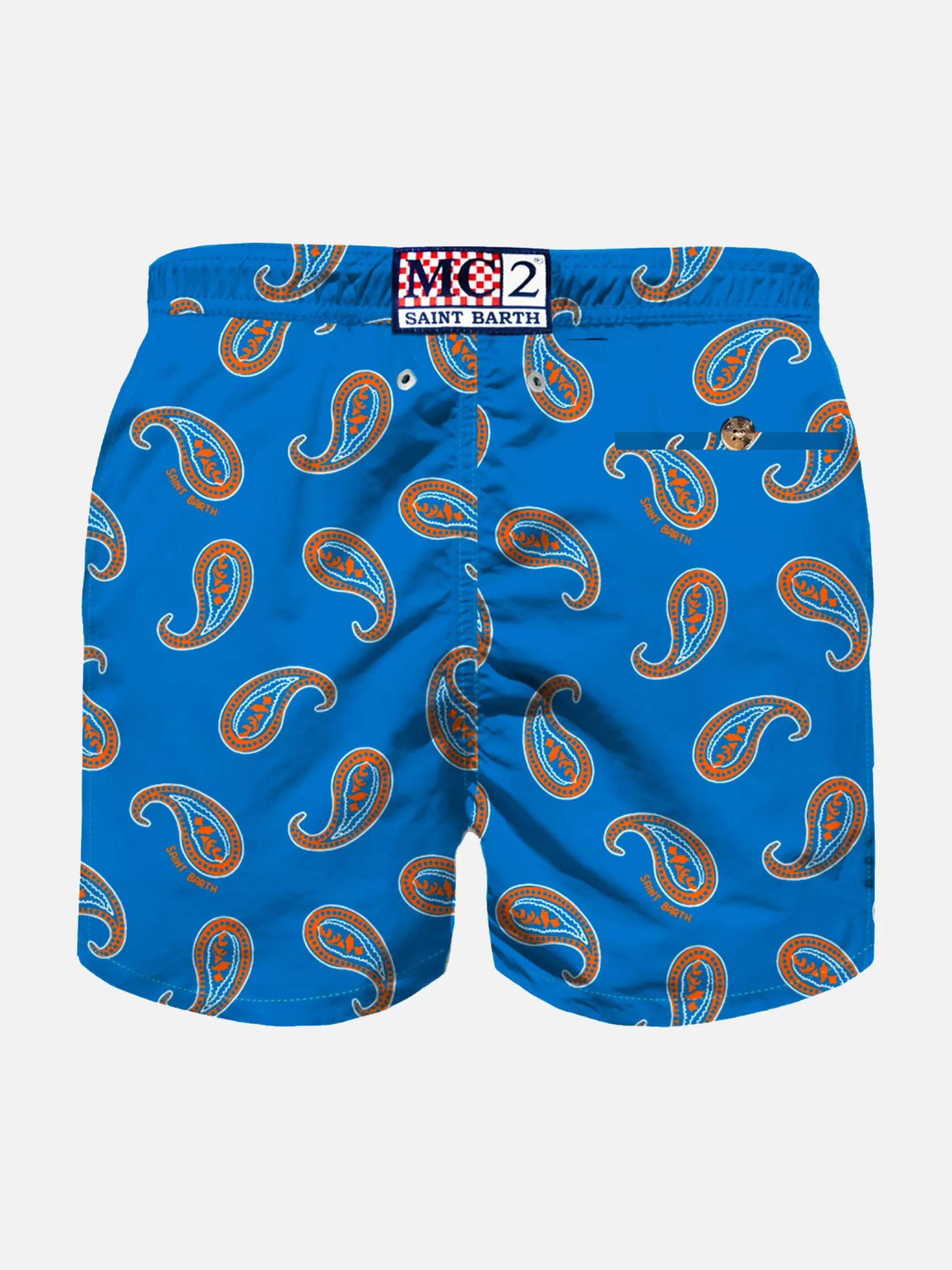 Shop Costume da bagno da bambino stampa paisley bluette Beachwear