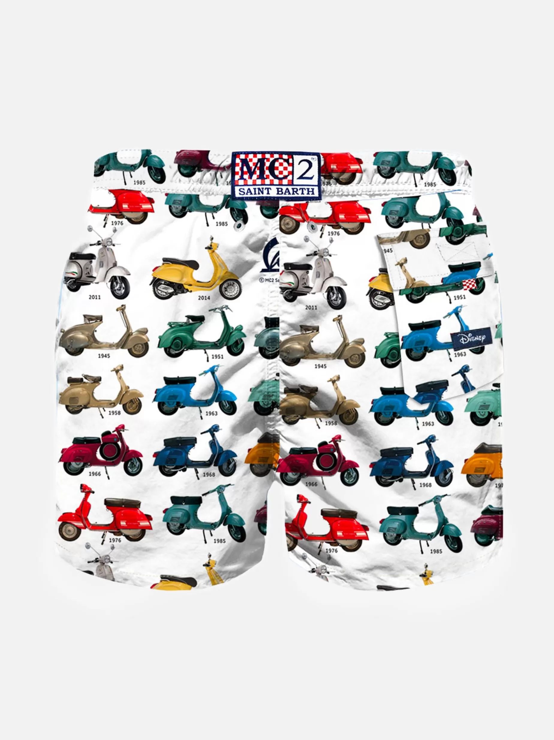 Shop Costume da bagno da bambino stampa Vespa® | Vespa® Edizione Speciale Uomo Costumi Mare Stampati | Tessuto Mano Pesca