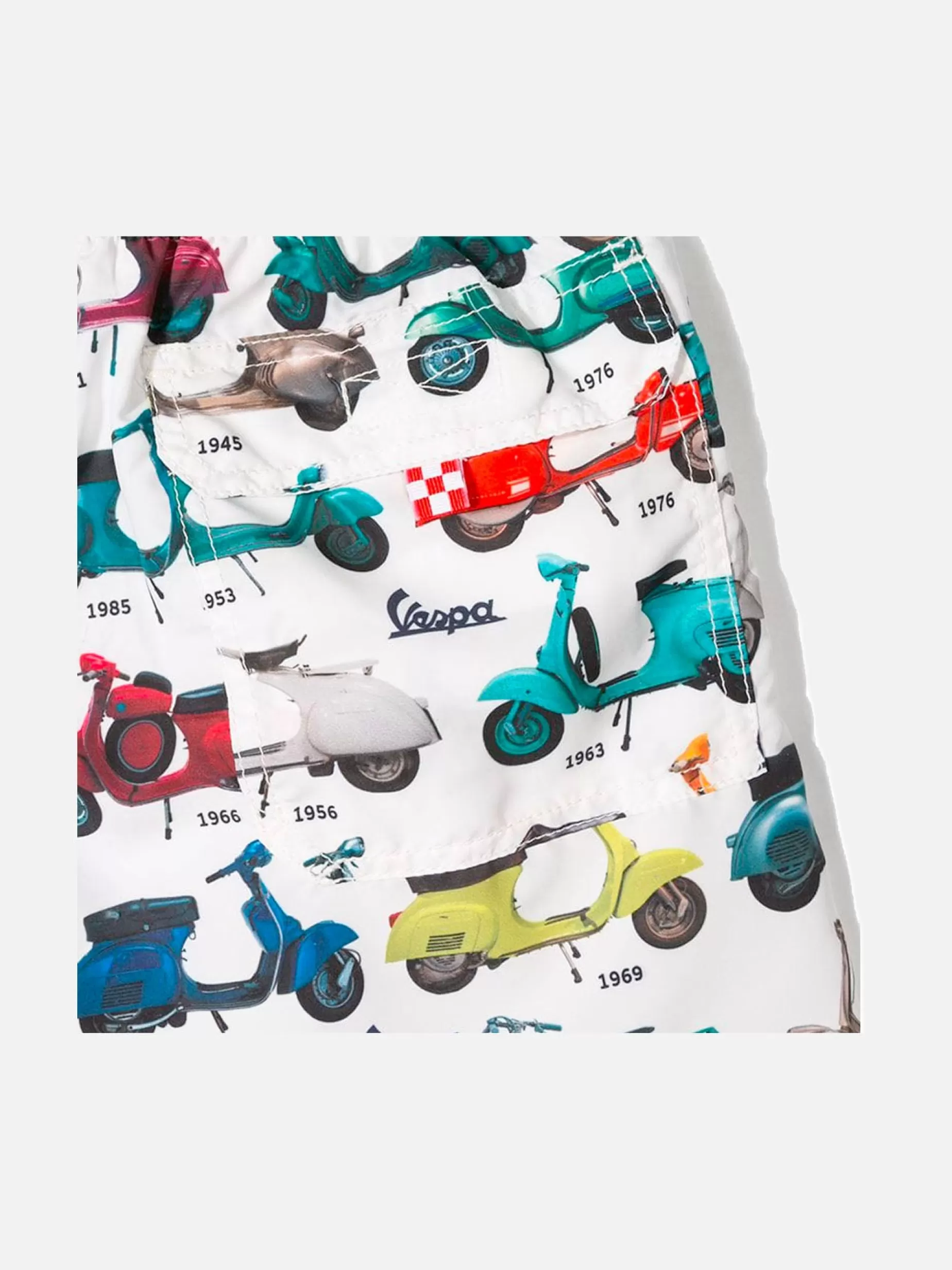 Shop Costume da bagno da bambino stampa Vespa® | Vespa® Edizione Speciale Uomo Costumi Mare Stampati | Tessuto Mano Pesca