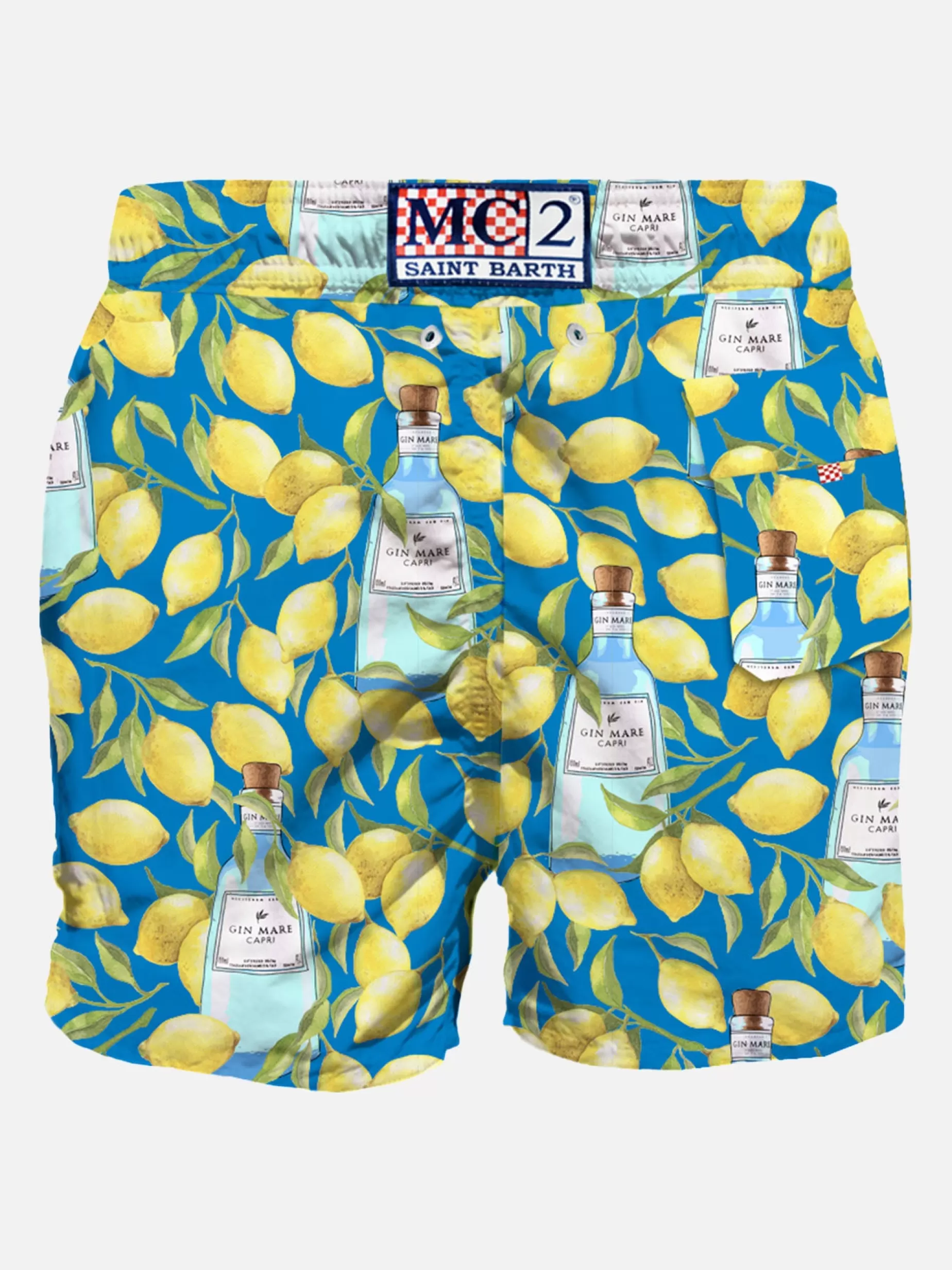Fashion Costume da bagno da uomo classico con stampa Limoni | GIN MARE EDIZIONE SPECIALE Uomo Costumi Mare Stampati | Tessuto Mano Pesca