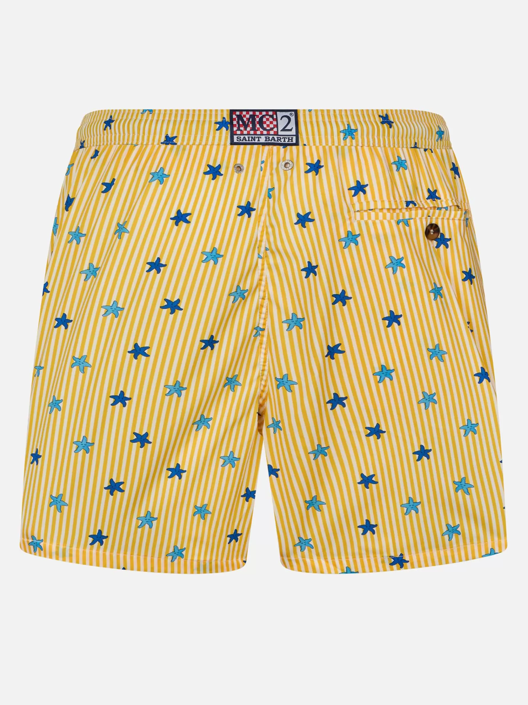 Best Costume da bagno da uomo Comfort Light con stampa stelle marine Uomo Costumi Mare Microfantasia | Beachwear
