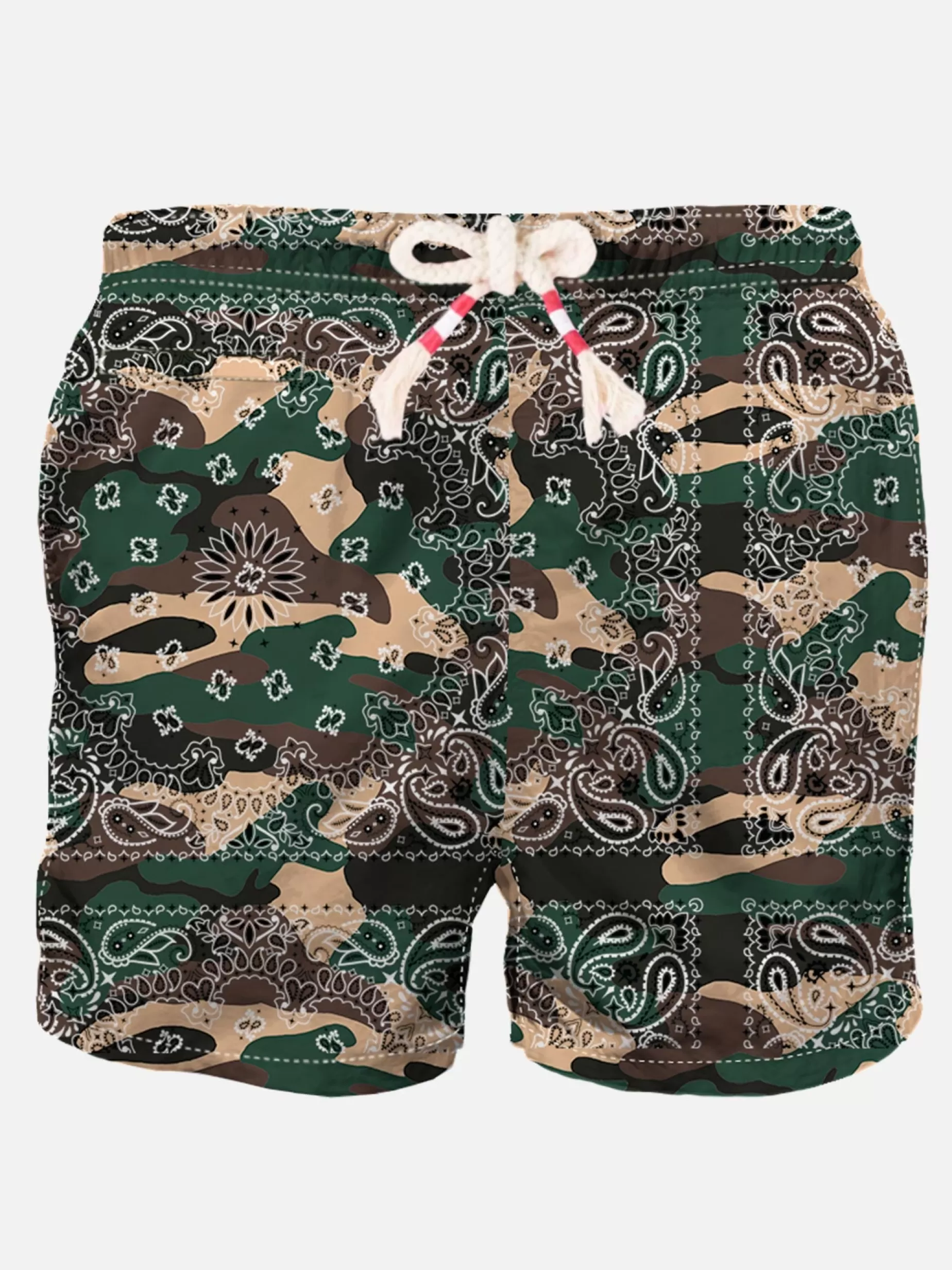 Discount Costume da bagno da uomo con stampa bandana camouflage Uomo Costumi Mare Stampati | Tessuto Mano Pesca