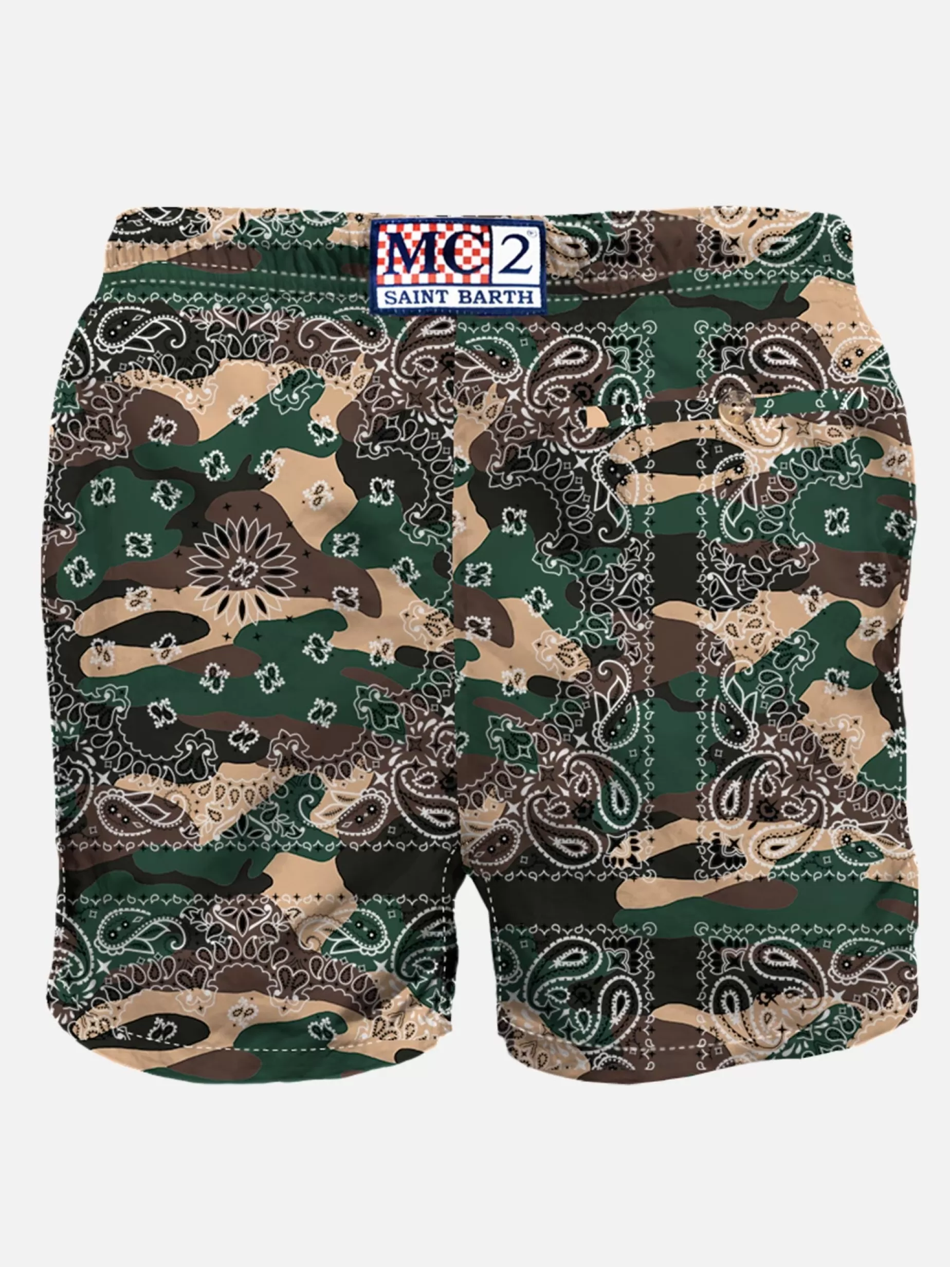 Discount Costume da bagno da uomo con stampa bandana camouflage Uomo Costumi Mare Stampati | Tessuto Mano Pesca