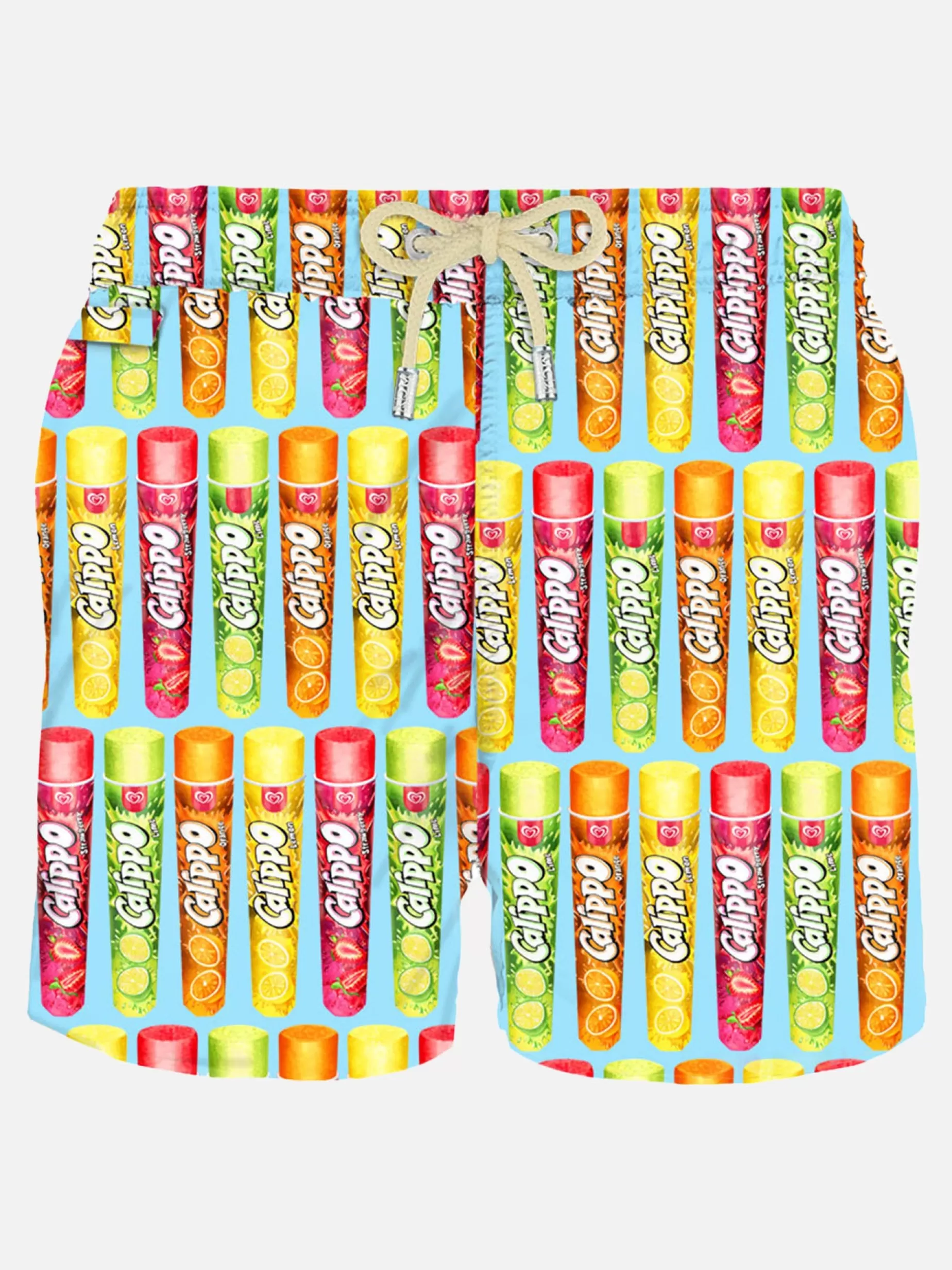 Sale Costume da bagno da uomo con stampa Calippo | Algida® Edizione Speciale Uomo Costumi Mare Stampati | Tessuto Leggero