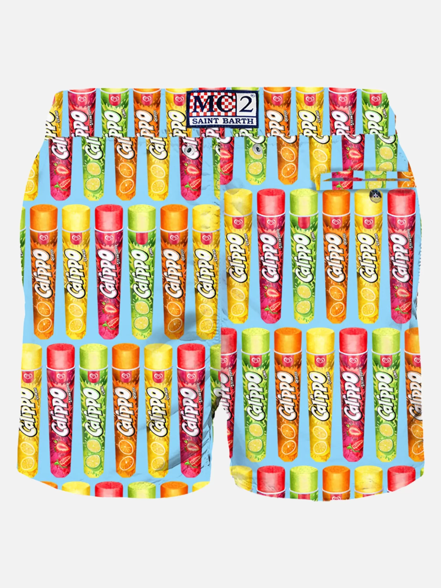 Sale Costume da bagno da uomo con stampa Calippo | Algida® Edizione Speciale Uomo Costumi Mare Stampati | Tessuto Leggero
