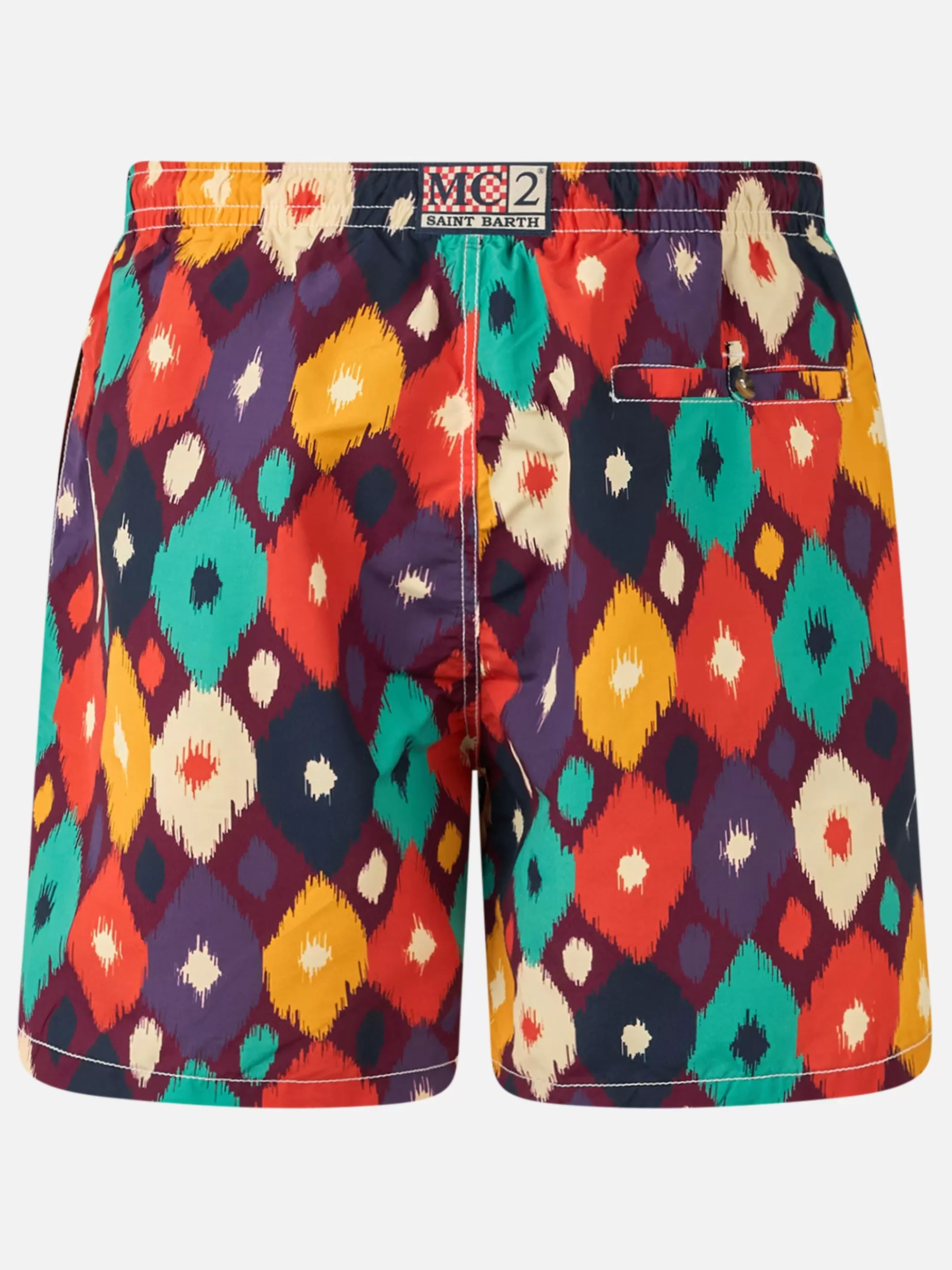Cheap Costume da bagno da uomo di media lunghezza multicolore ikat Caprese Uomo Costumi Mare Stampati | Tessuto Mano Pesca