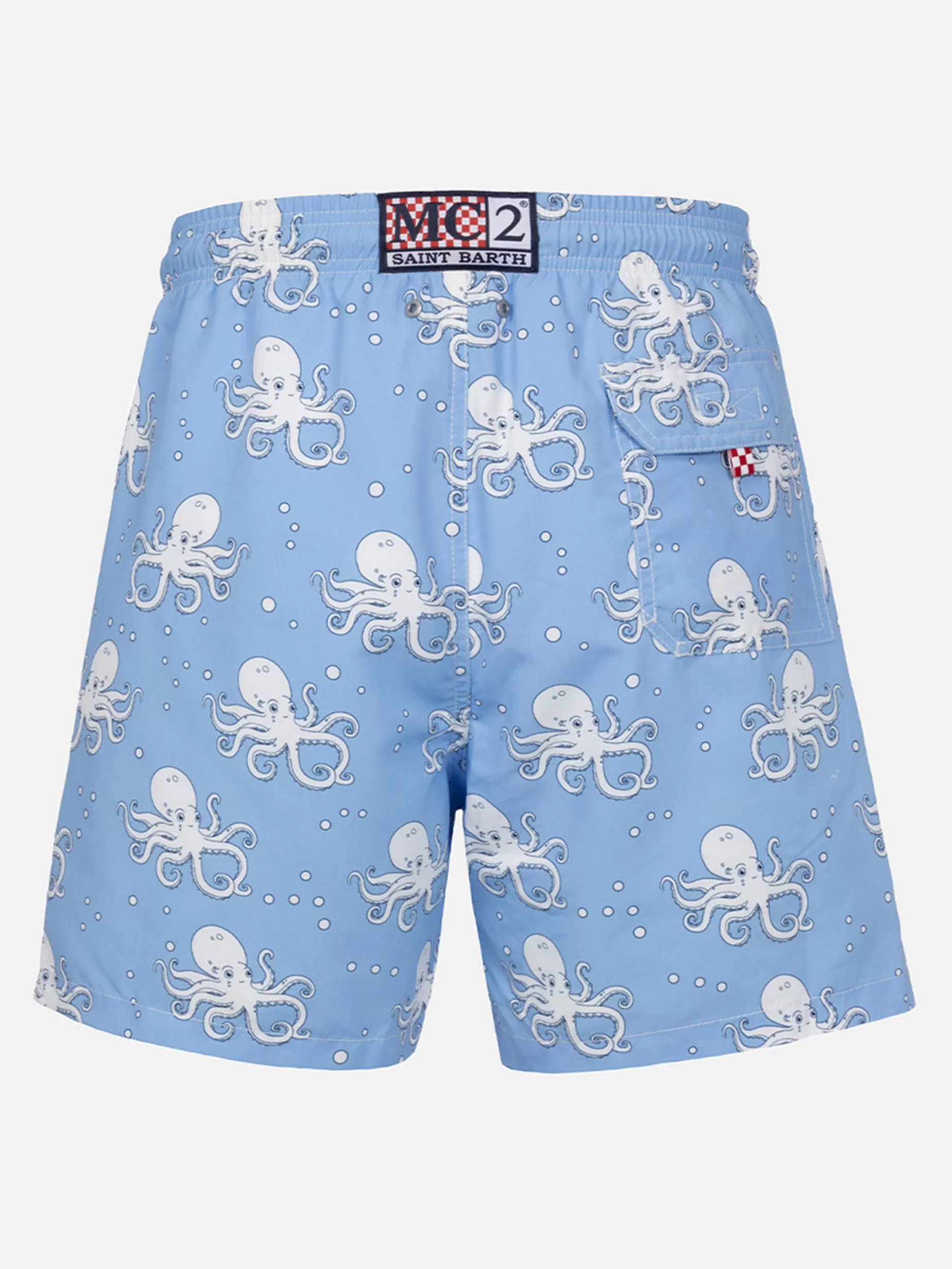 Best Sale Costume da bagno da uomo Gustavia di lunghezza media con stampa di polipi Uomo Costumi Mare Stampati | Tessuto Mano Pesca