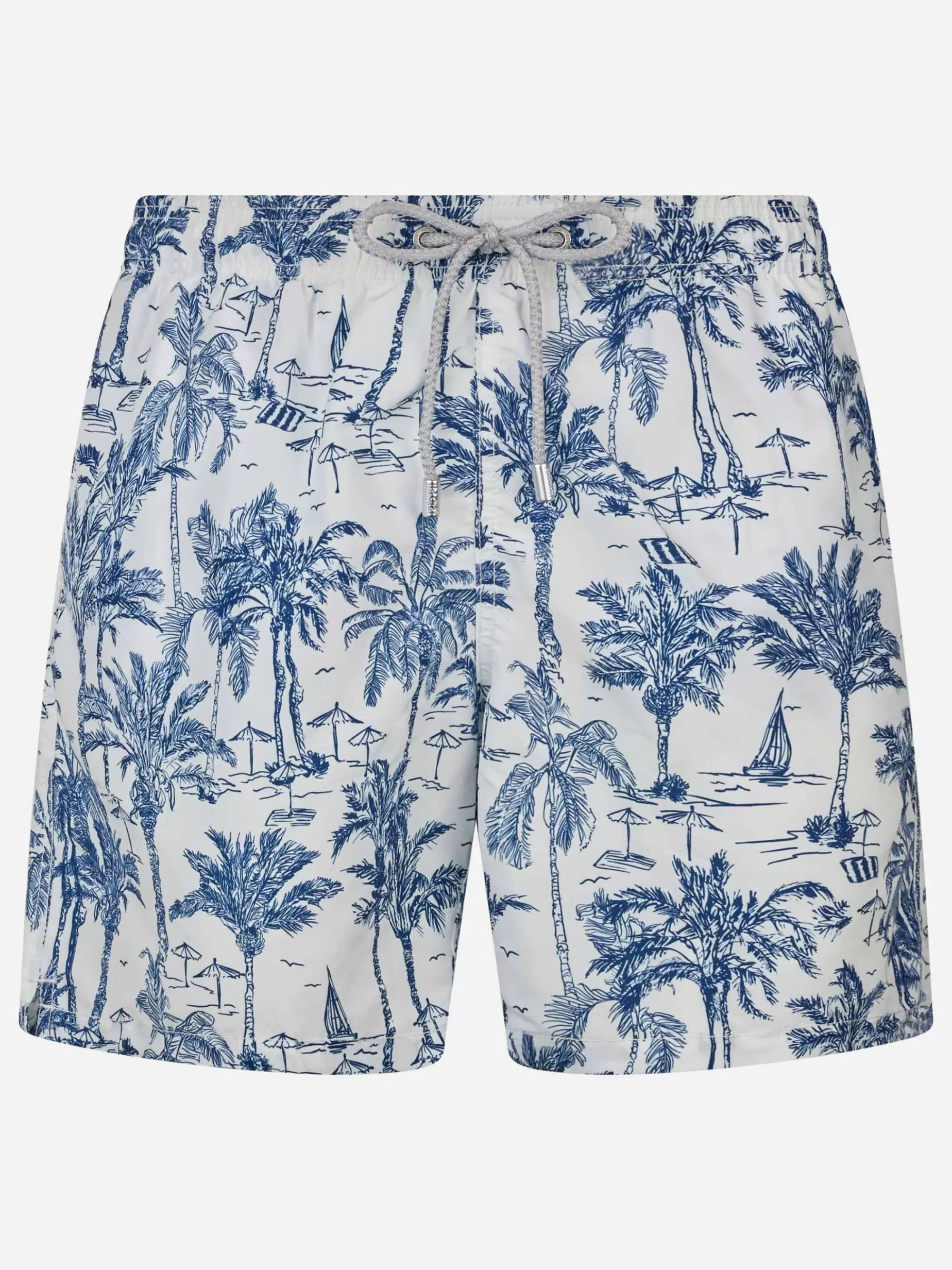 Fashion Costume da bagno da uomo Gustavia di media lunghezza con stampa toile de jouy Uomo Costumi Mare Stampati | Tessuto Mano Pesca