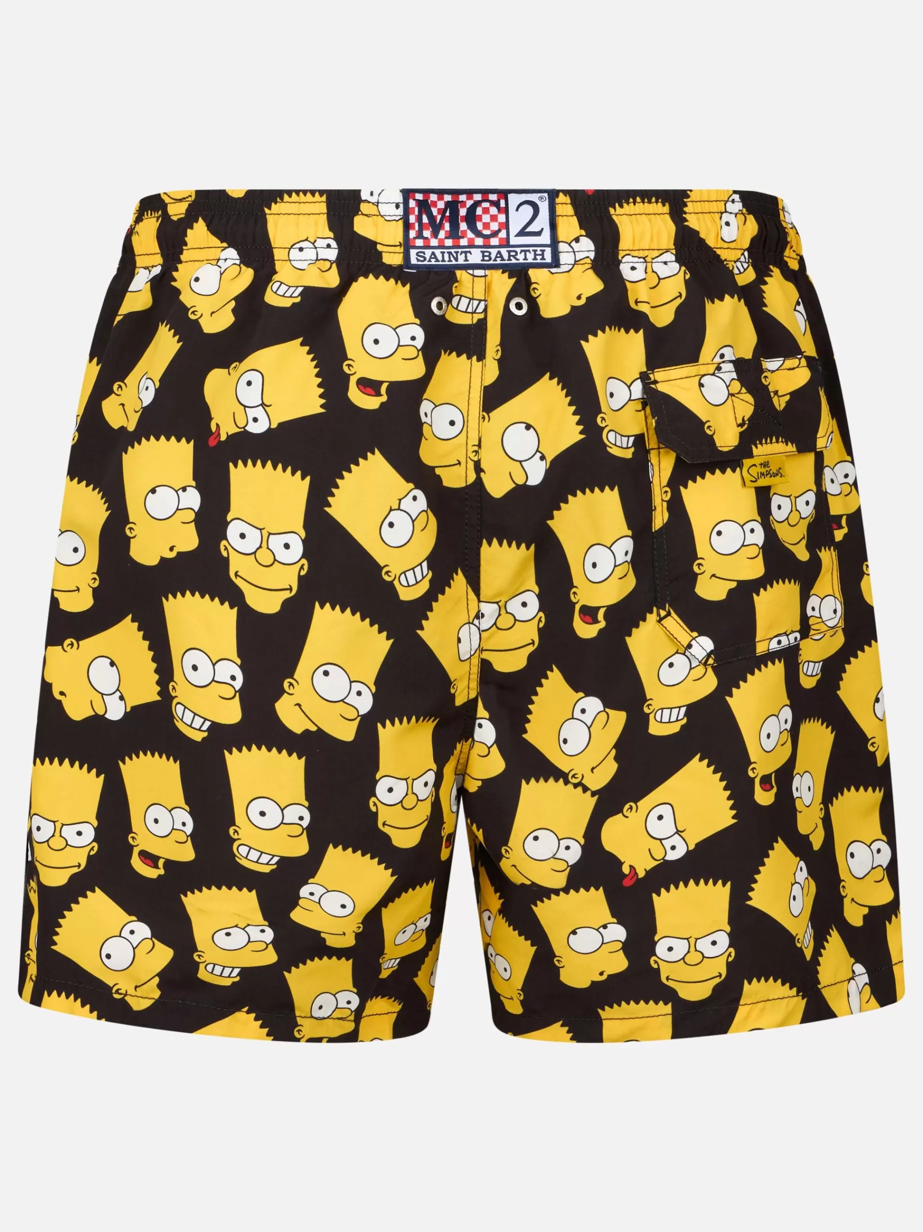 Fashion Costume da bagno da uomo Gustavia lunghezza media con stampa Bart Simpson | EDIZIONE SPECIALE I SIMPSON Uomo Costumi Mare Stampati | Tessuto Mano Pesca