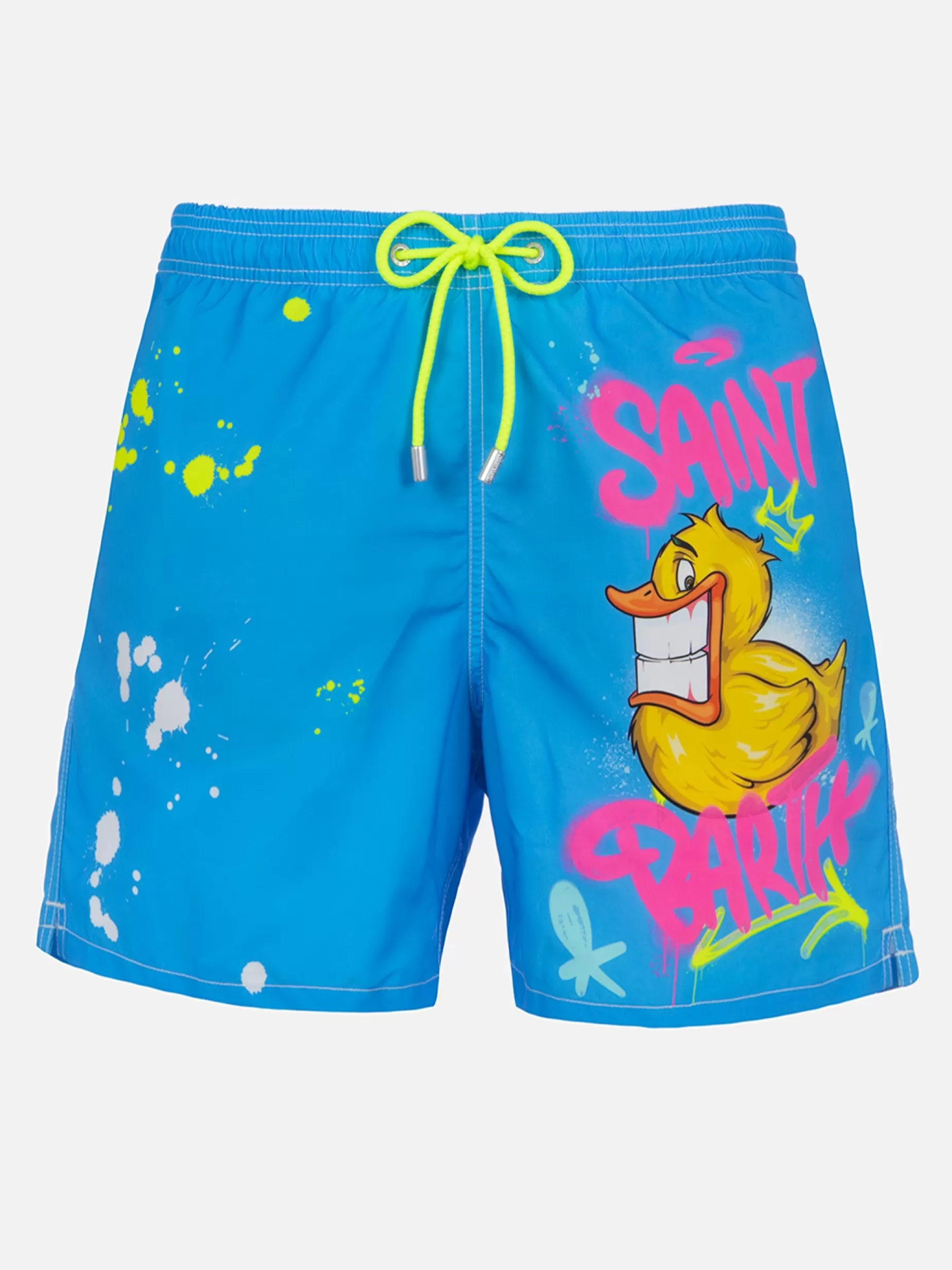 Discount Costume da bagno da uomo Gustavia lunghezza media con stampa piazzata paperelle Cryptopuppets | EDIZIONE SPECIALE CRYPTOPUPPETS Uomo Costumi Mare Stampati | Tessuto Mano Pesca