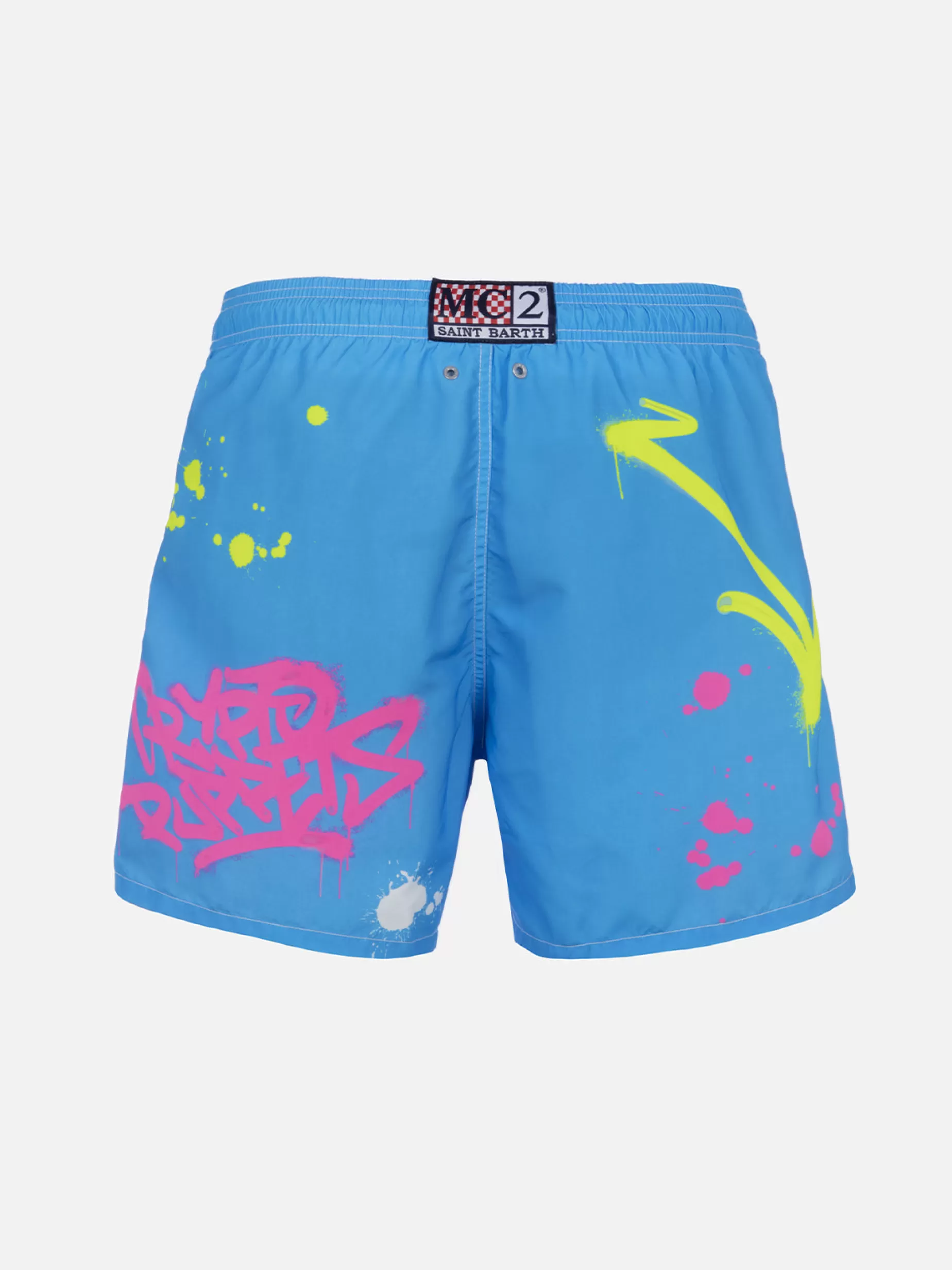 Discount Costume da bagno da uomo Gustavia lunghezza media con stampa piazzata paperelle Cryptopuppets | EDIZIONE SPECIALE CRYPTOPUPPETS Uomo Costumi Mare Stampati | Tessuto Mano Pesca