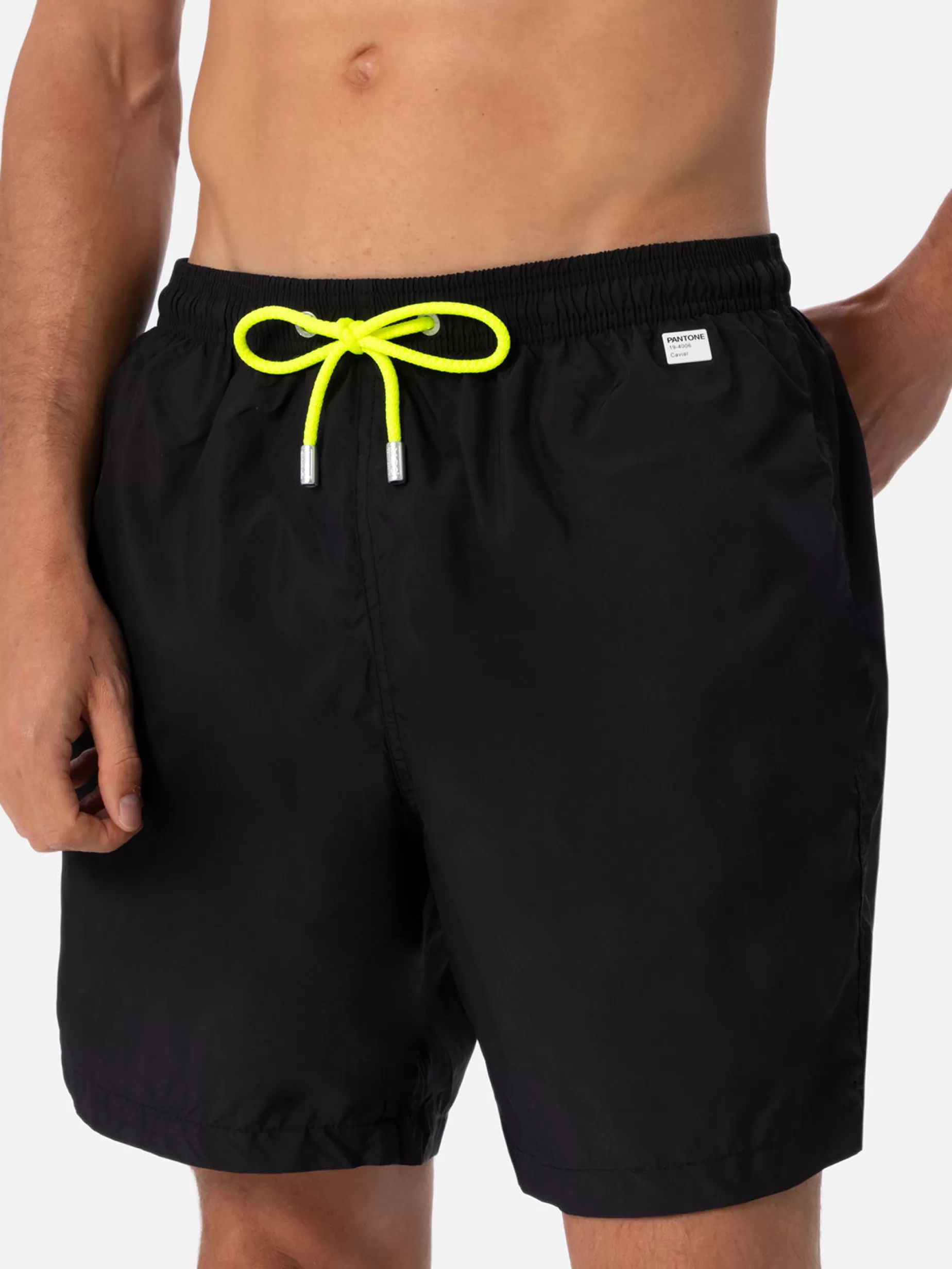 Cheap Costume da bagno da uomo in tessuto leggero nero Lighting Pantone | EDIZIONE SPECIALE PANTONE Uomo Costumi Mare Tinta Unita | Tessuto Leggero