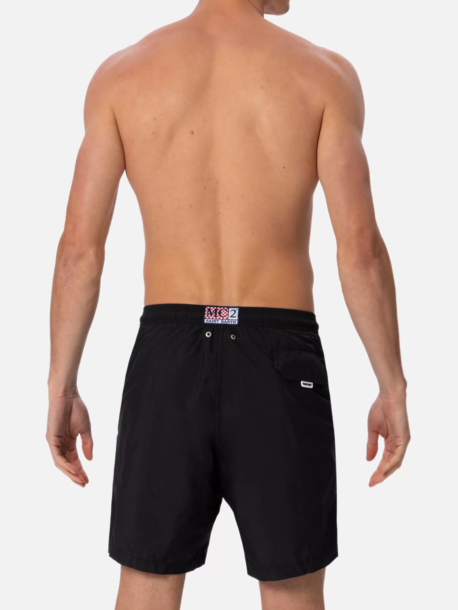 Cheap Costume da bagno da uomo in tessuto leggero nero Lighting Pantone | EDIZIONE SPECIALE PANTONE Uomo Costumi Mare Tinta Unita | Tessuto Leggero