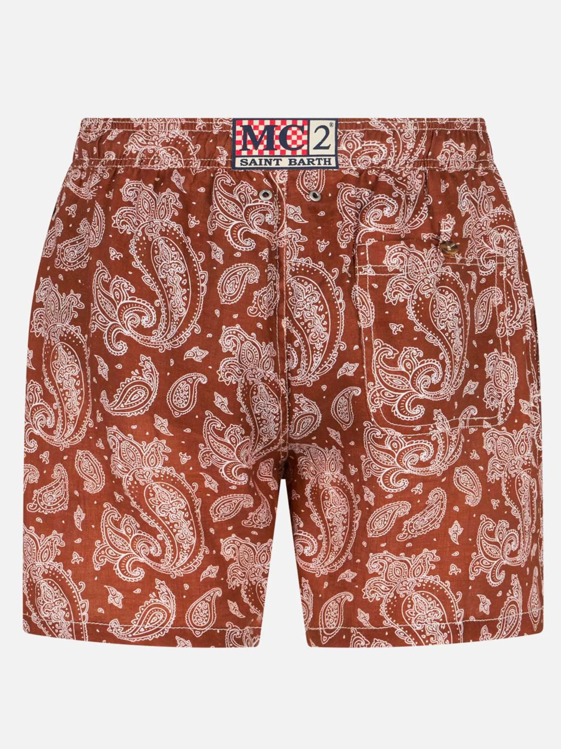 Cheap Costume da bagno da uomo in lino con stampa paisley Uomo Costumi Mare Stampati | Tessuto Mano Pesca