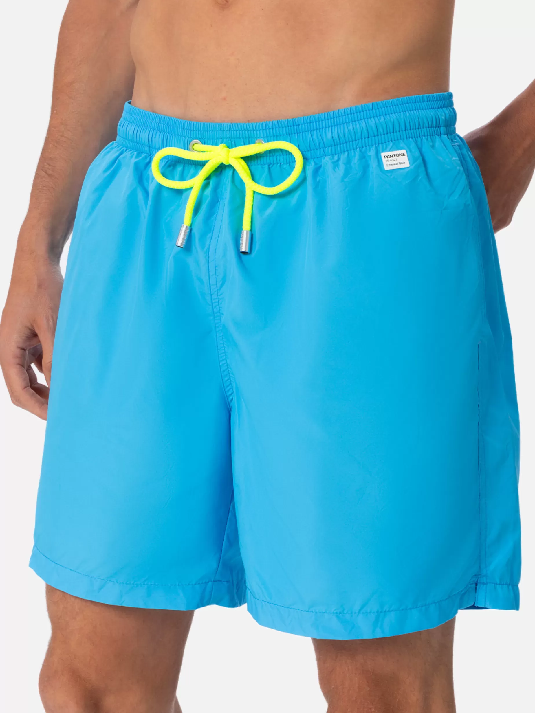 Cheap Costume da bagno da uomo in tessuto leggero azzurro acqua Lighting Pantone | EDIZIONE SPECIALE PANTONE Uomo Costumi Mare Tinta Unita | Tessuto Leggero