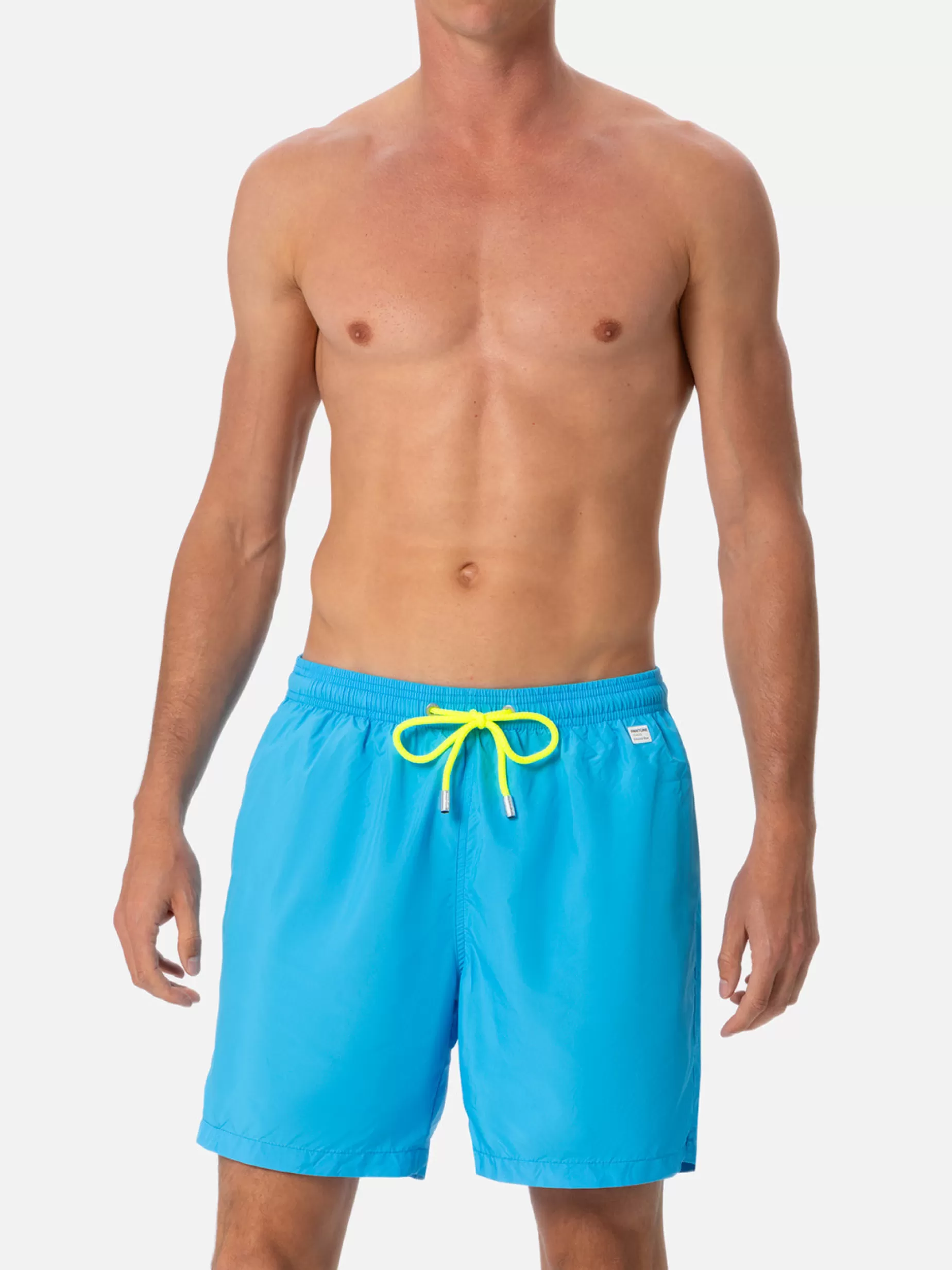 Cheap Costume da bagno da uomo in tessuto leggero azzurro acqua Lighting Pantone | EDIZIONE SPECIALE PANTONE Uomo Costumi Mare Tinta Unita | Tessuto Leggero