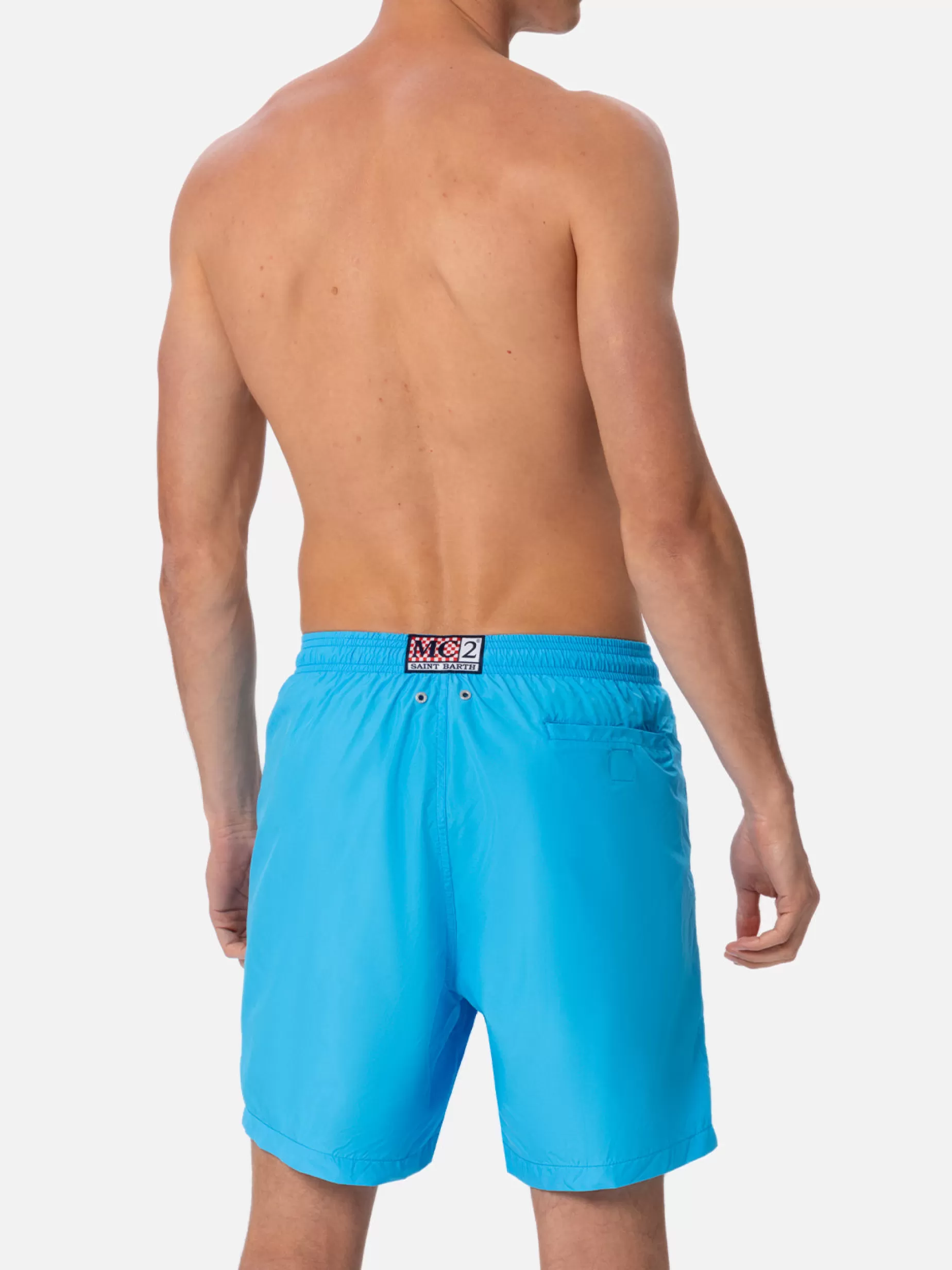 Cheap Costume da bagno da uomo in tessuto leggero azzurro acqua Lighting Pantone | EDIZIONE SPECIALE PANTONE Uomo Costumi Mare Tinta Unita | Tessuto Leggero