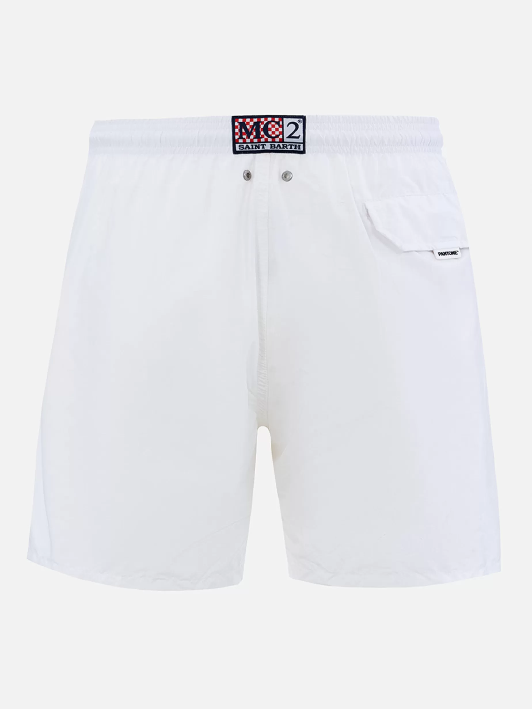 Online Costume da bagno da uomo in tessuto leggero bianco Lighting Pantone | EDIZIONE SPECIALE PANTONE Uomo Costumi Mare Tinta Unita | Tessuto Leggero