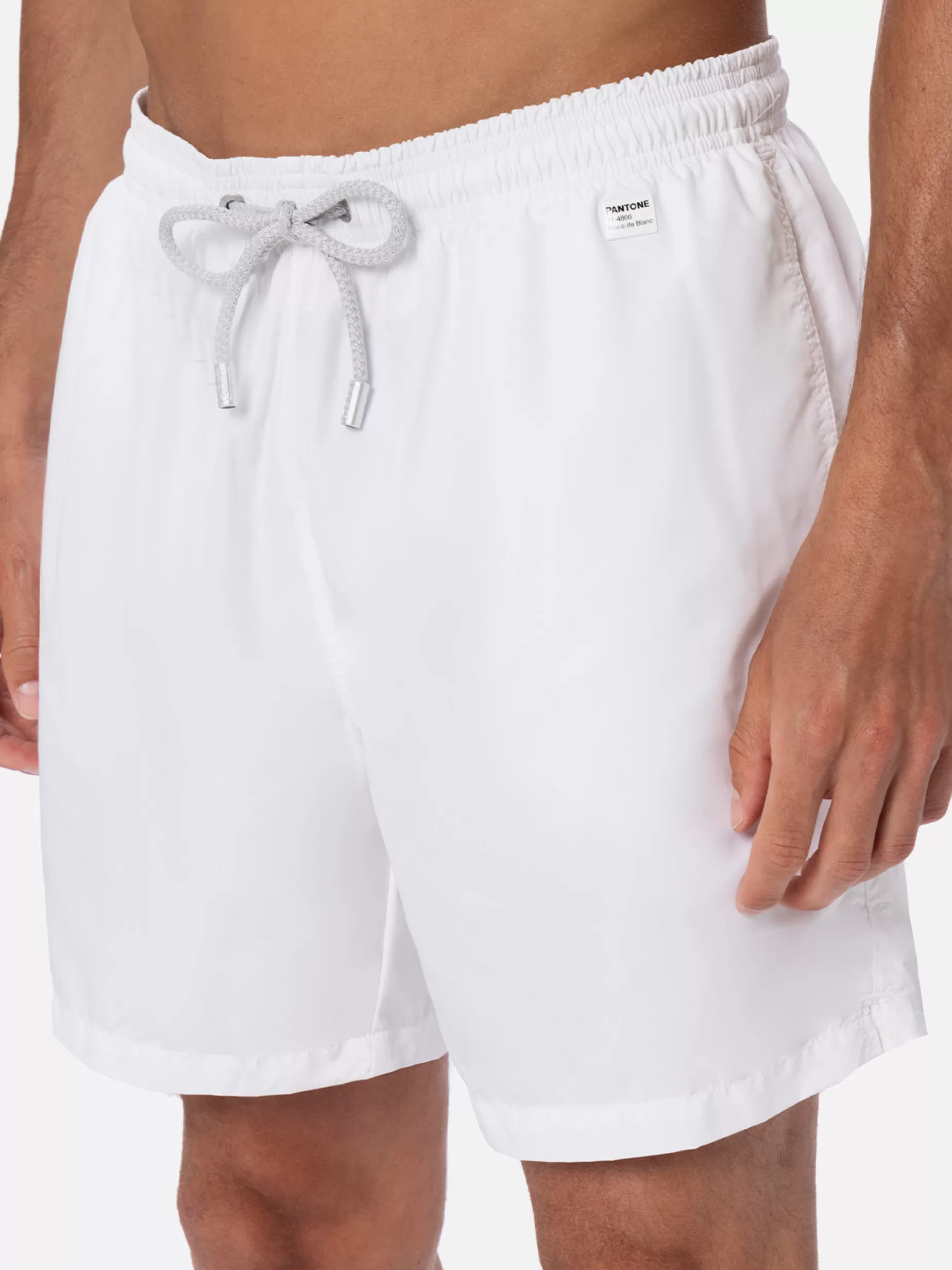 Online Costume da bagno da uomo in tessuto leggero bianco Lighting Pantone | EDIZIONE SPECIALE PANTONE Uomo Costumi Mare Tinta Unita | Tessuto Leggero