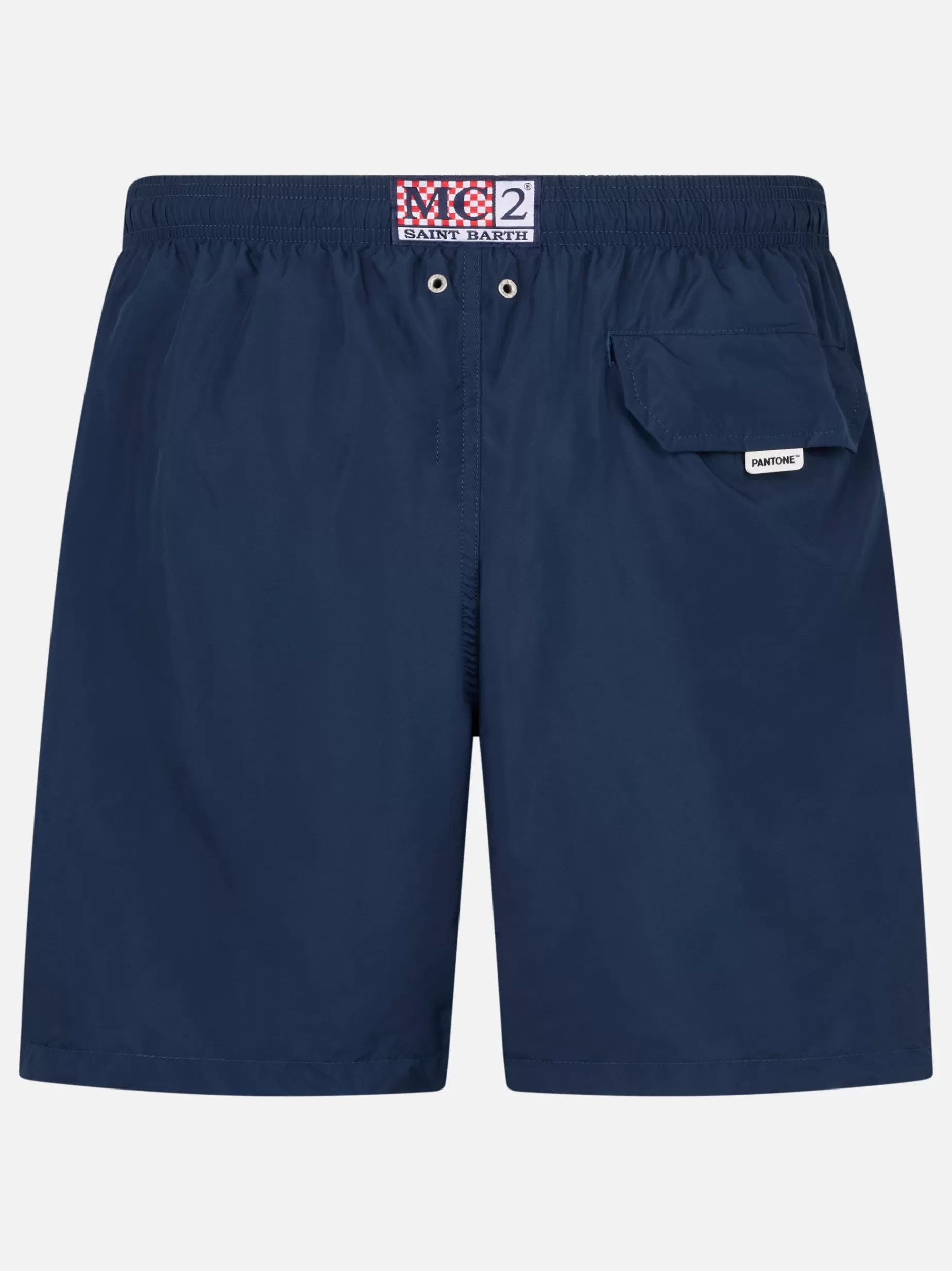 Sale Costume da bagno da uomo in tessuto leggero blu navy Lighting Pantone | EDIZIONE SPECIALE PANTONE Uomo Costumi Mare Tinta Unita | Tessuto Leggero
