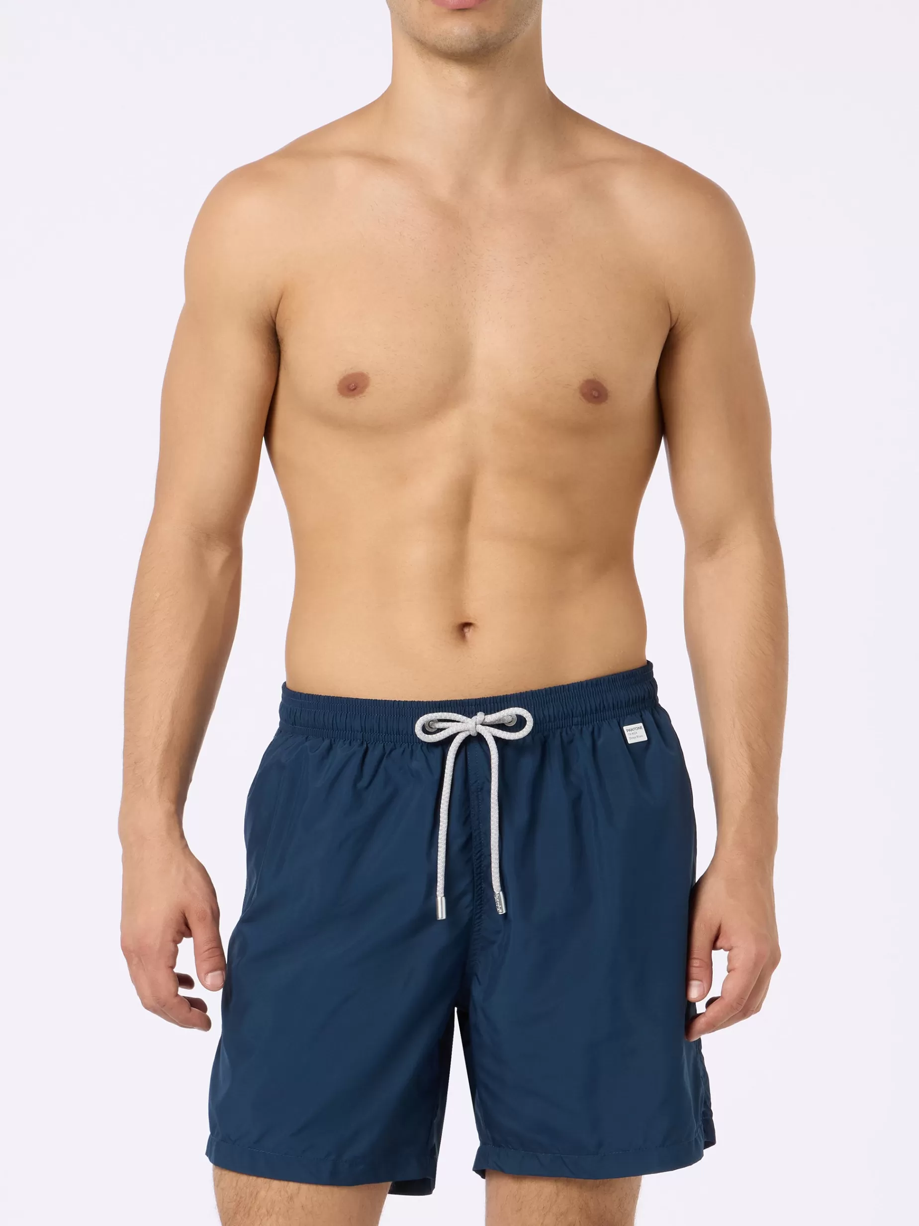 Sale Costume da bagno da uomo in tessuto leggero blu navy Lighting Pantone | EDIZIONE SPECIALE PANTONE Uomo Costumi Mare Tinta Unita | Tessuto Leggero