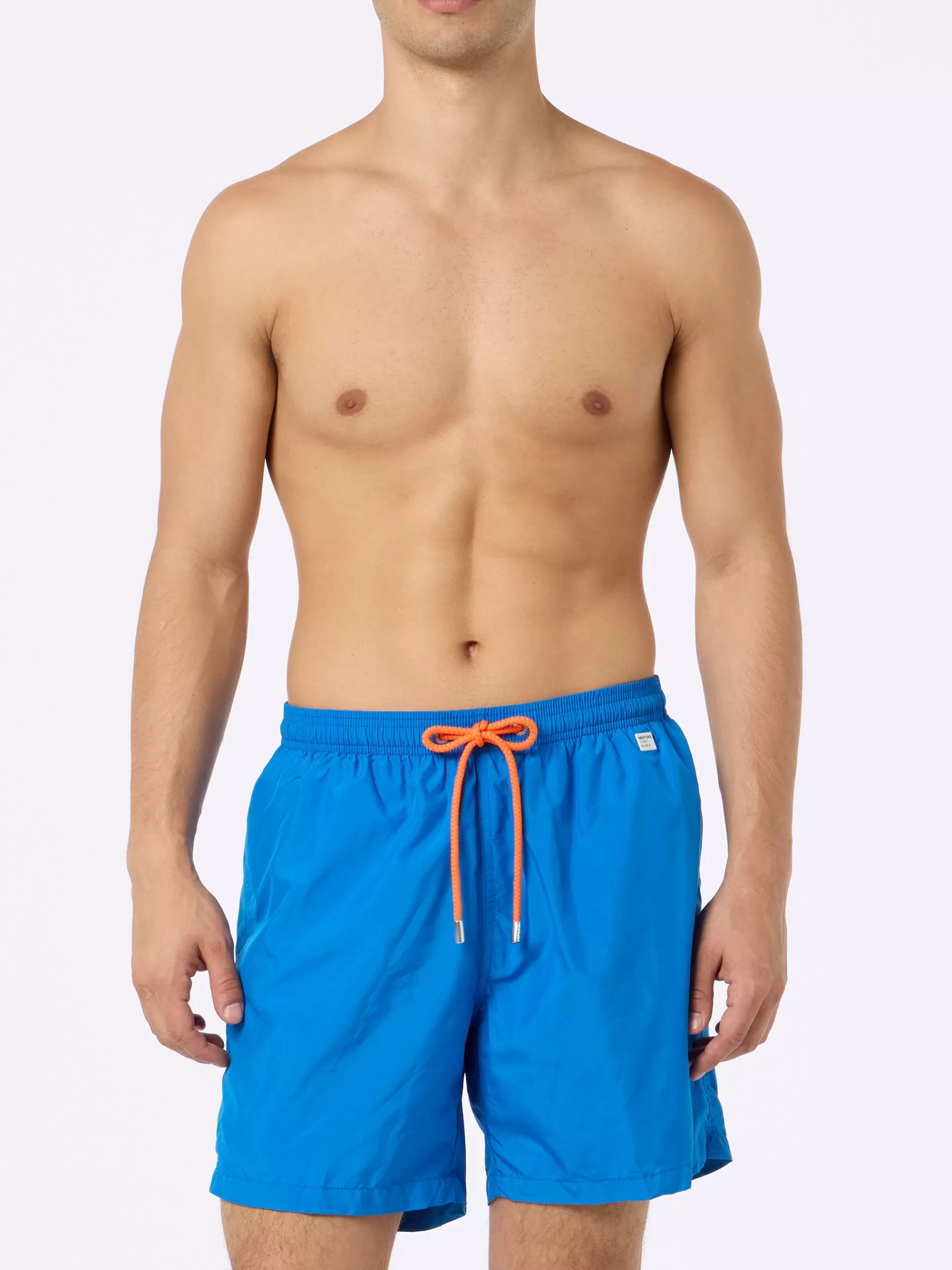 Hot Costume da bagno da uomo in tessuto leggero bluette Lighting Pantone | EDIZIONE SPECIALE PANTONE Uomo Costumi Mare Tinta Unita | Tessuto Leggero