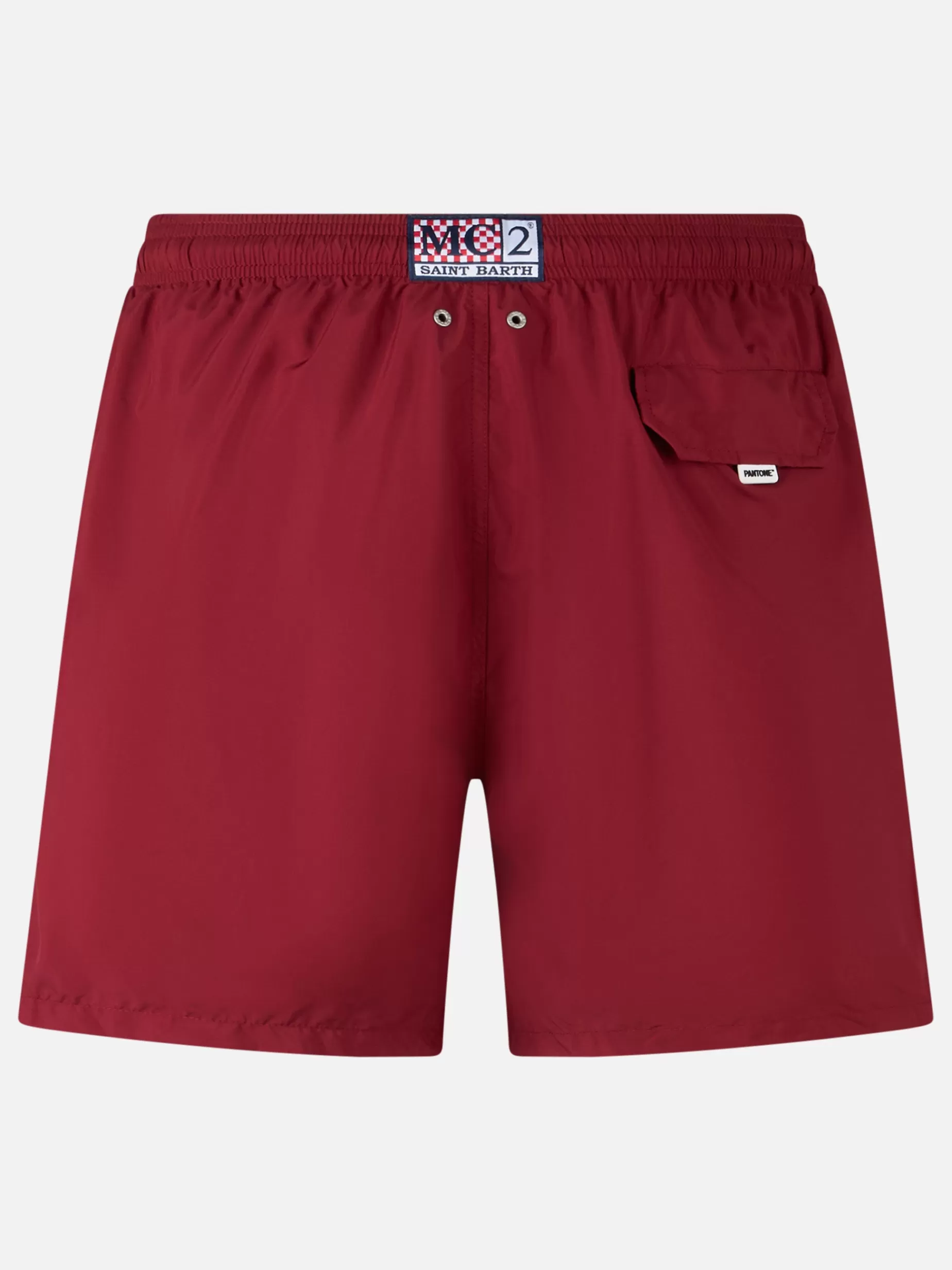 Best Costume da bagno da uomo in tessuto leggero bordeaux Lighting Pantone | PANTONE SPECIAL EDITION Uomo Costumi Mare Tinta Unita | Tessuto Leggero