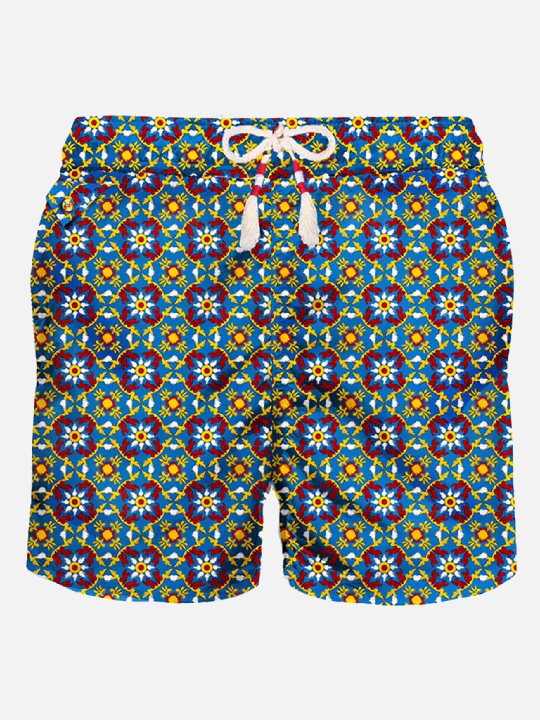 Outlet Costume da bagno da uomo in tessuto leggero con fantasia Uomo Costumi Mare Stampati | Tessuto Leggero