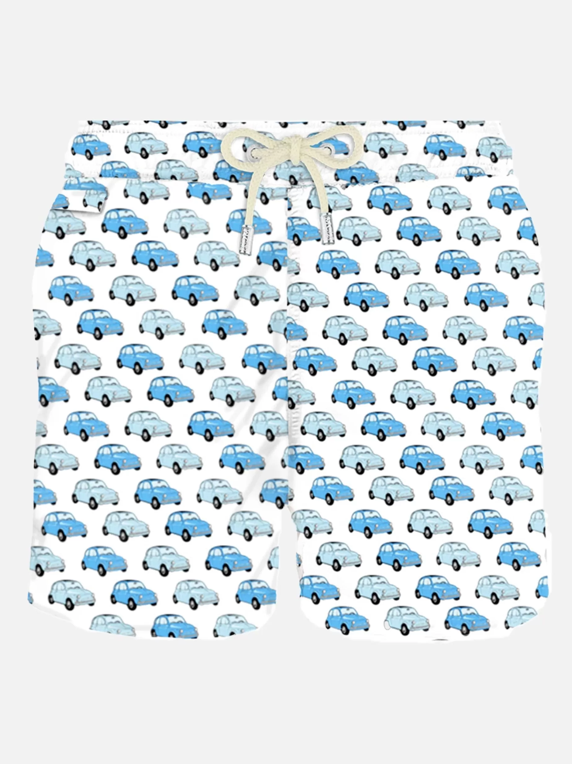Discount Costume da bagno da uomo in tessuto leggero con stampa auto Fiat 500 | FIAT© 500 Edizione Speciale Uomo Costumi Mare Microfantasia | Tessuto Leggero