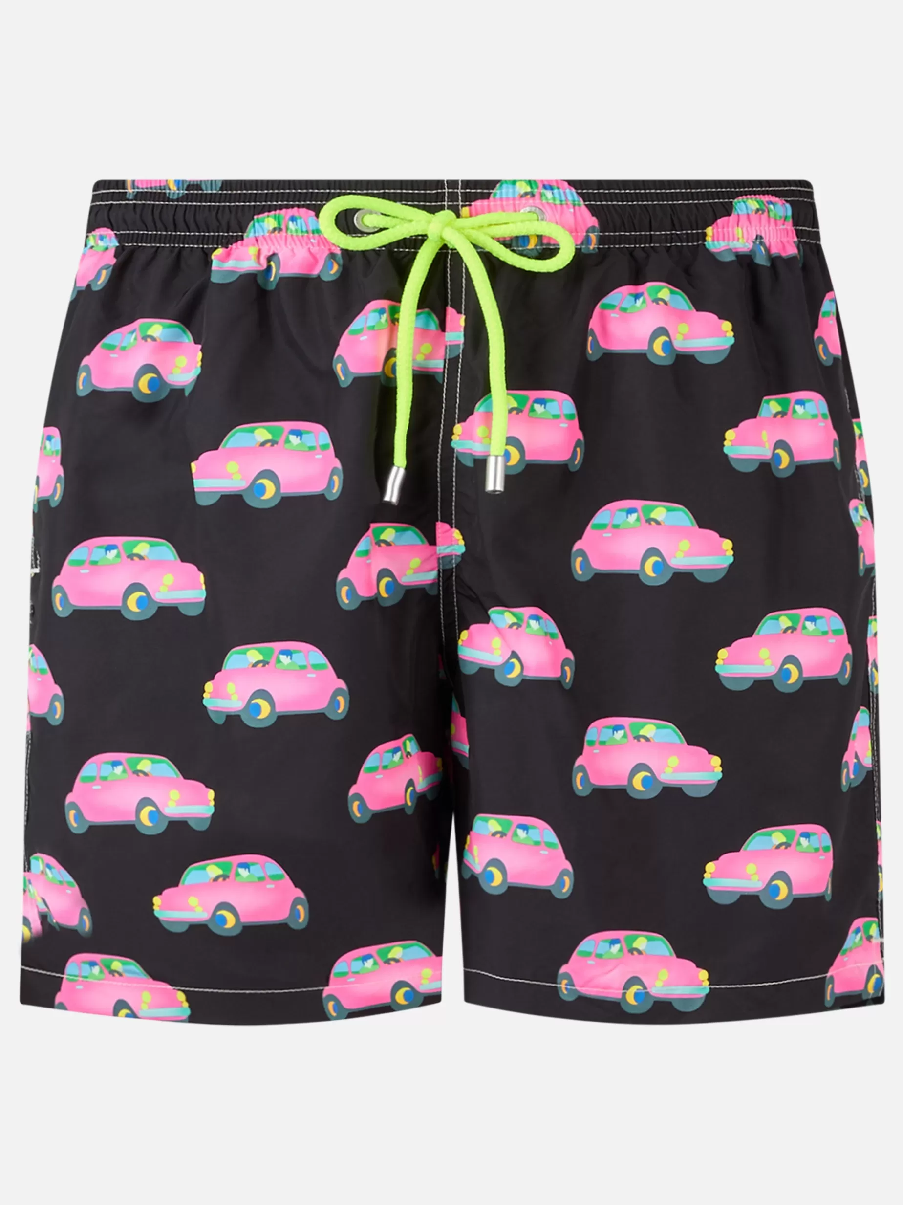 Best Sale Costume da bagno da uomo in tessuto leggero con stampa automobili | MARCO LODOLA EDIZIONE SPECIALE Uomo Costumi Mare Stampati | Tessuto Leggero