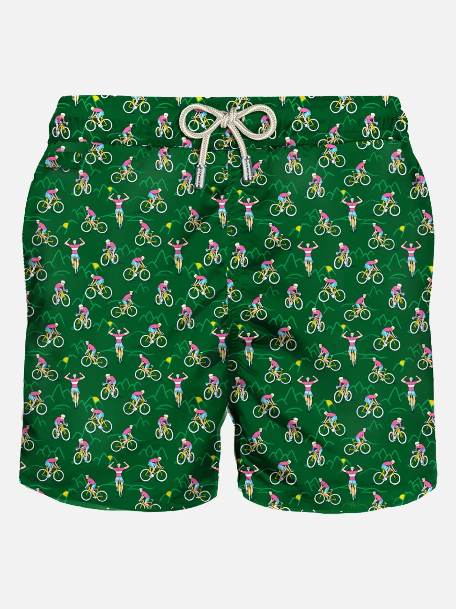 Sale Costume da bagno da uomo in tessuto leggero con stampa ciclista Uomo Costumi Mare Microfantasia | Tessuto Leggero