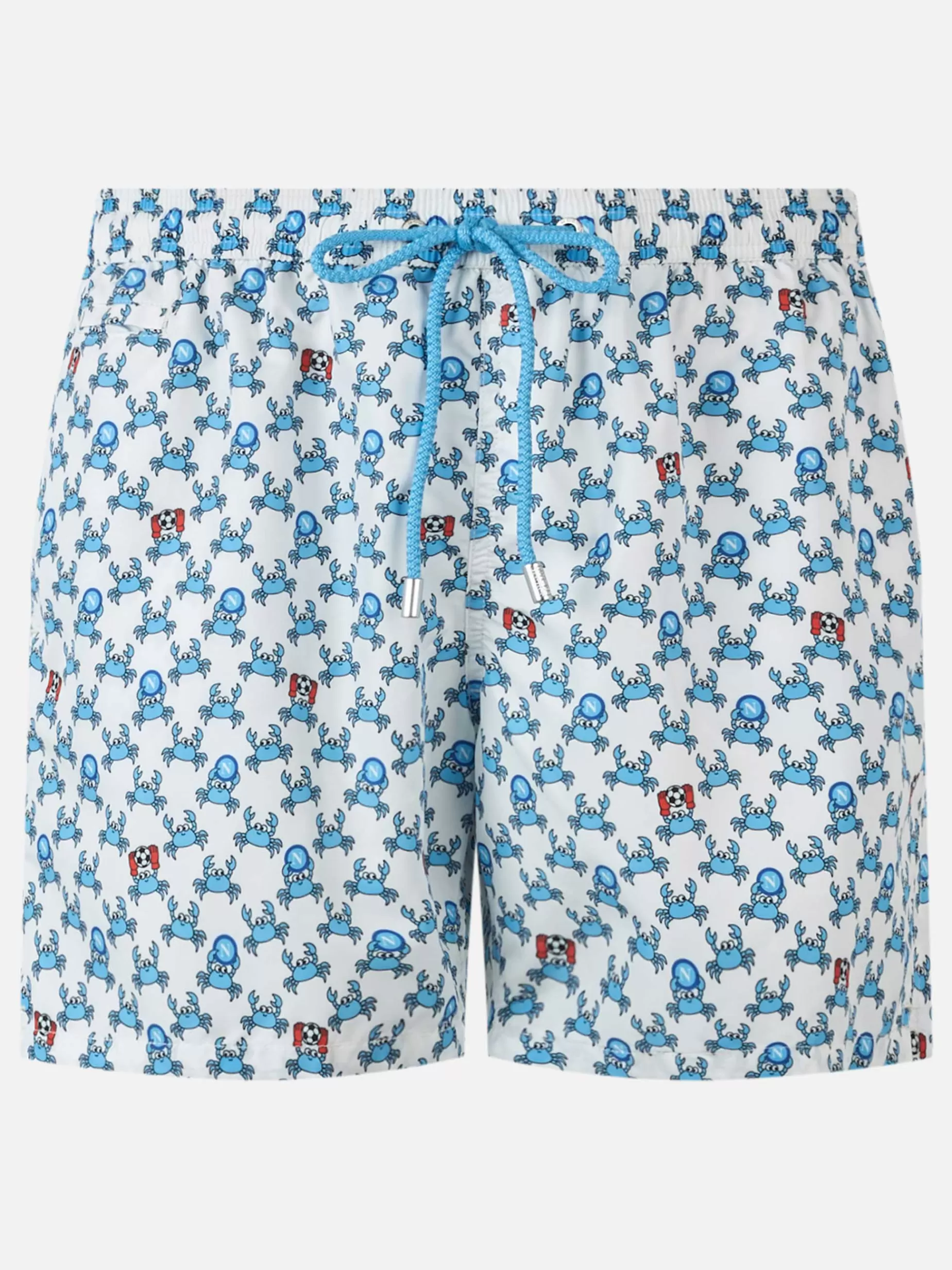 Hot Costume da bagno da uomo in tessuto leggero con stampa Crab party e logo Napoli | SSC NAPOLI SPECIAL EDITION Uomo Tessuto Leggero