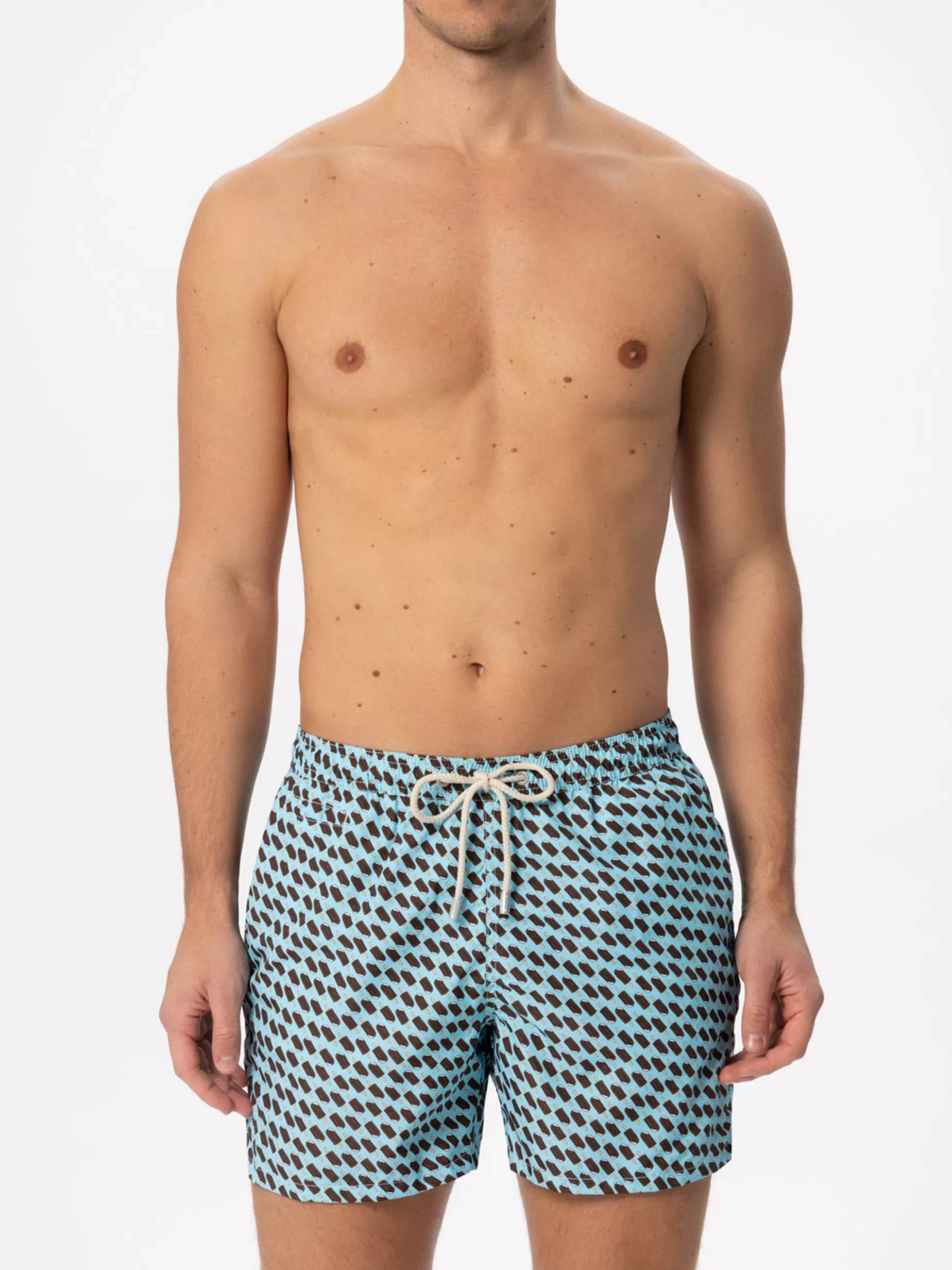 Cheap Costume da bagno da uomo in tessuto leggero con stampa Cremino | Algida® Edizione Speciale Uomo Costumi Mare Microfantasia | Tessuto Leggero