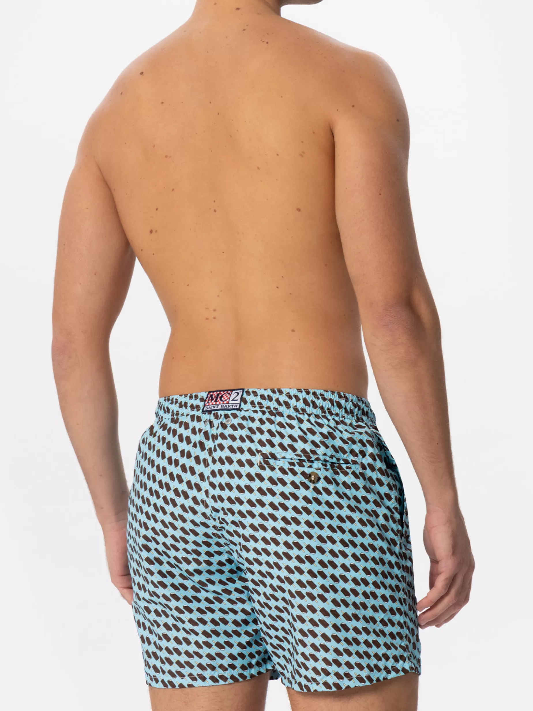 Cheap Costume da bagno da uomo in tessuto leggero con stampa Cremino | Algida® Edizione Speciale Uomo Costumi Mare Microfantasia | Tessuto Leggero