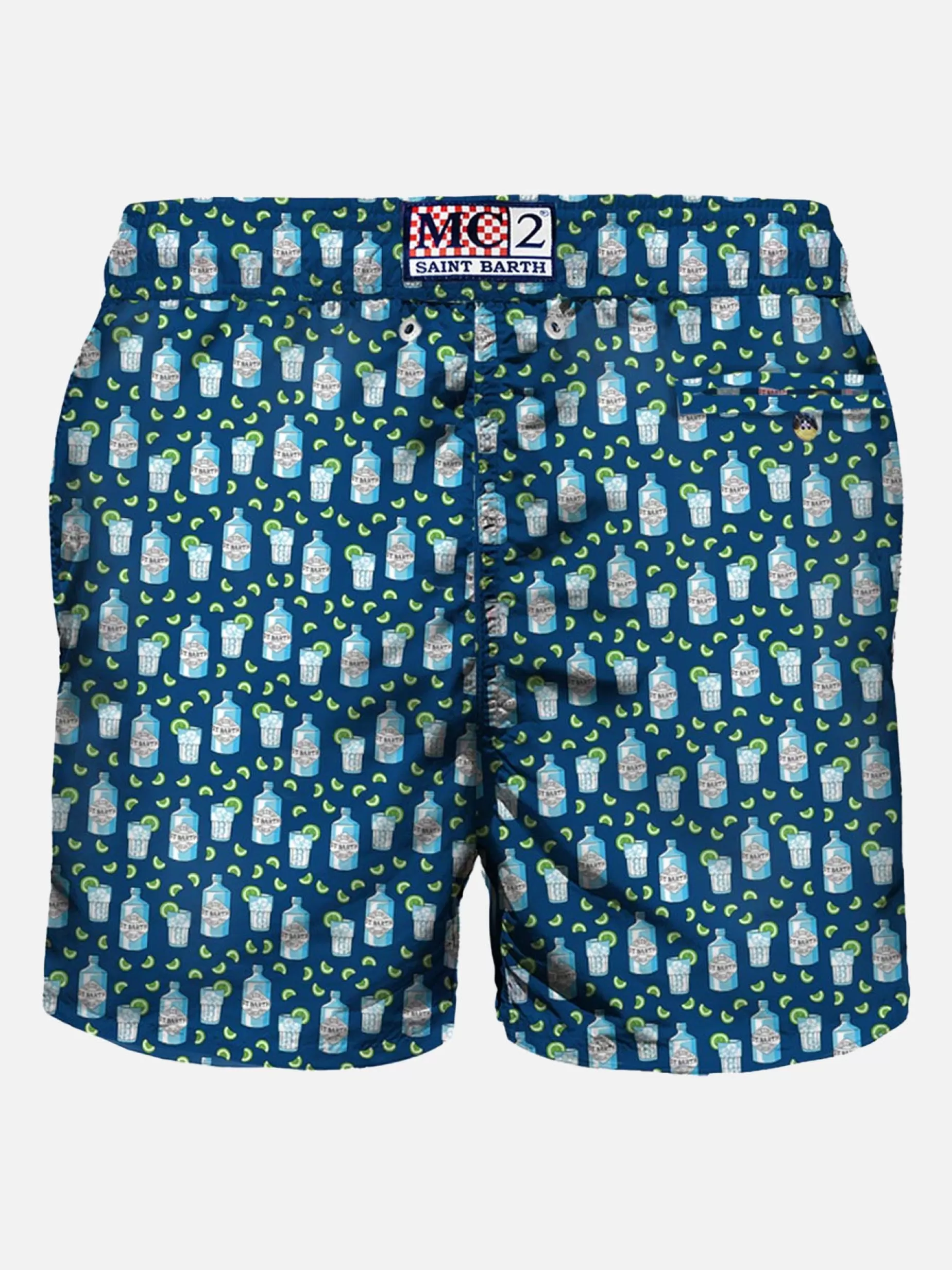 Clearance Costume da bagno da uomo in tessuto leggero con stampa gin Uomo Costumi Mare Microfantasia | Tessuto Leggero