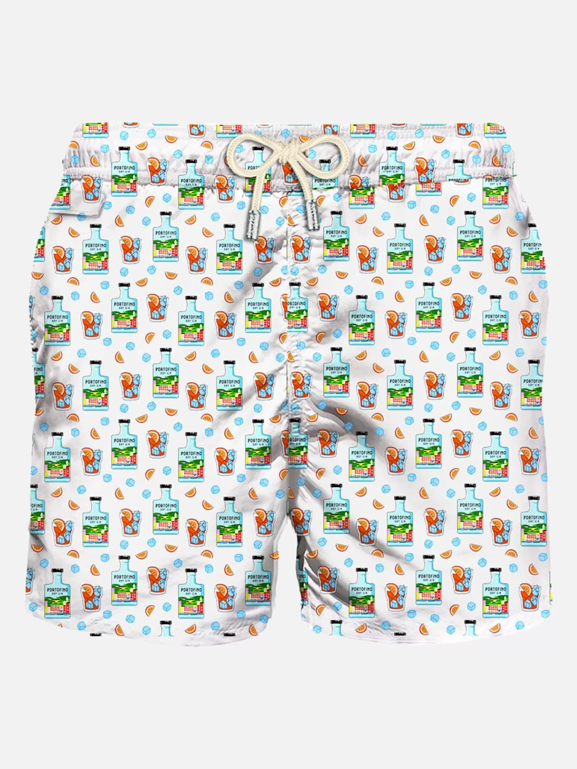New Costume da bagno da uomo in tessuto leggero con stampa Gin | PORTOFINO DRY GIN EDIZIONE SPECIALE Uomo Costumi Mare Microfantasia | Tessuto Leggero