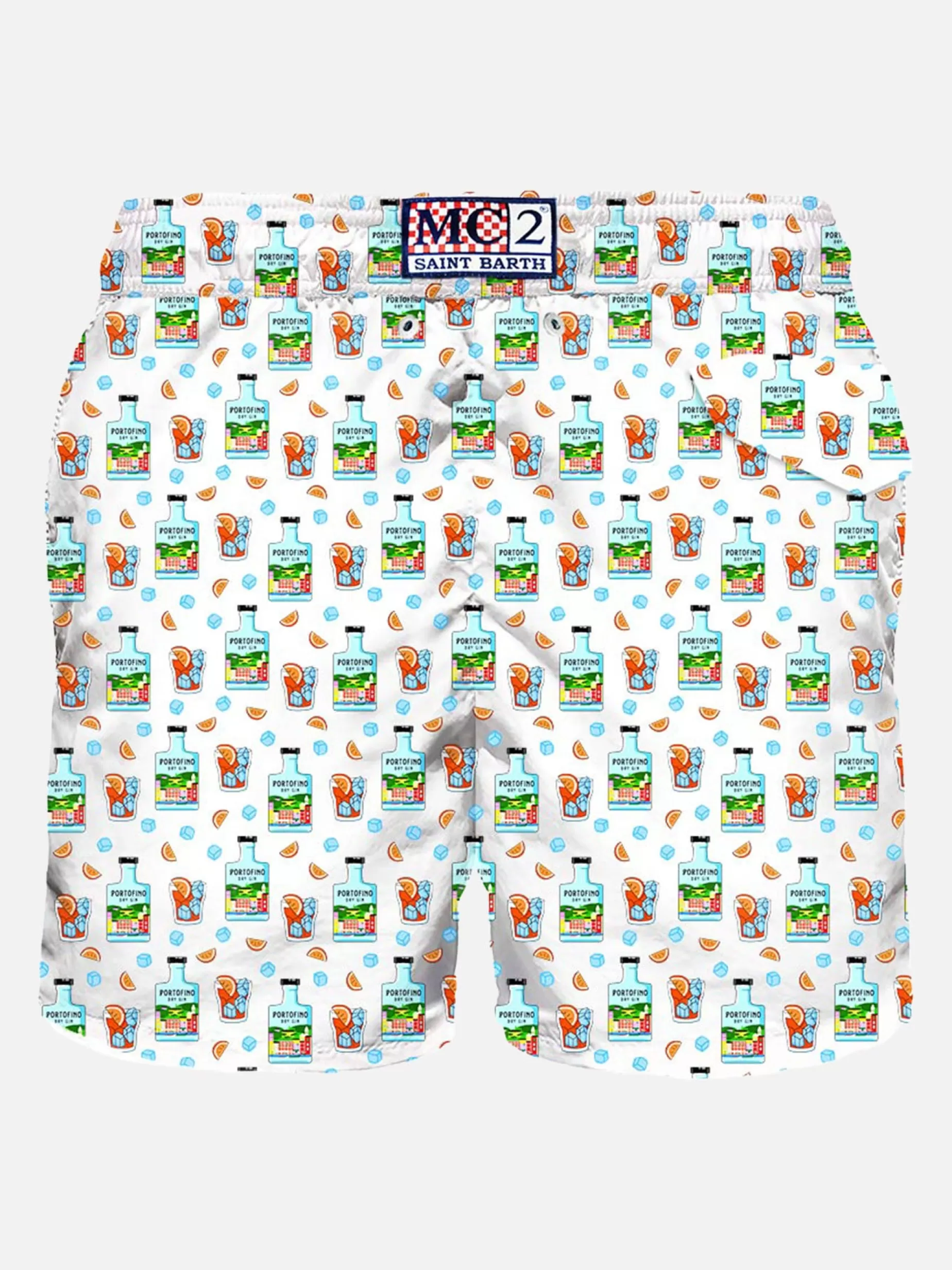 New Costume da bagno da uomo in tessuto leggero con stampa Gin | PORTOFINO DRY GIN EDIZIONE SPECIALE Uomo Costumi Mare Microfantasia | Tessuto Leggero