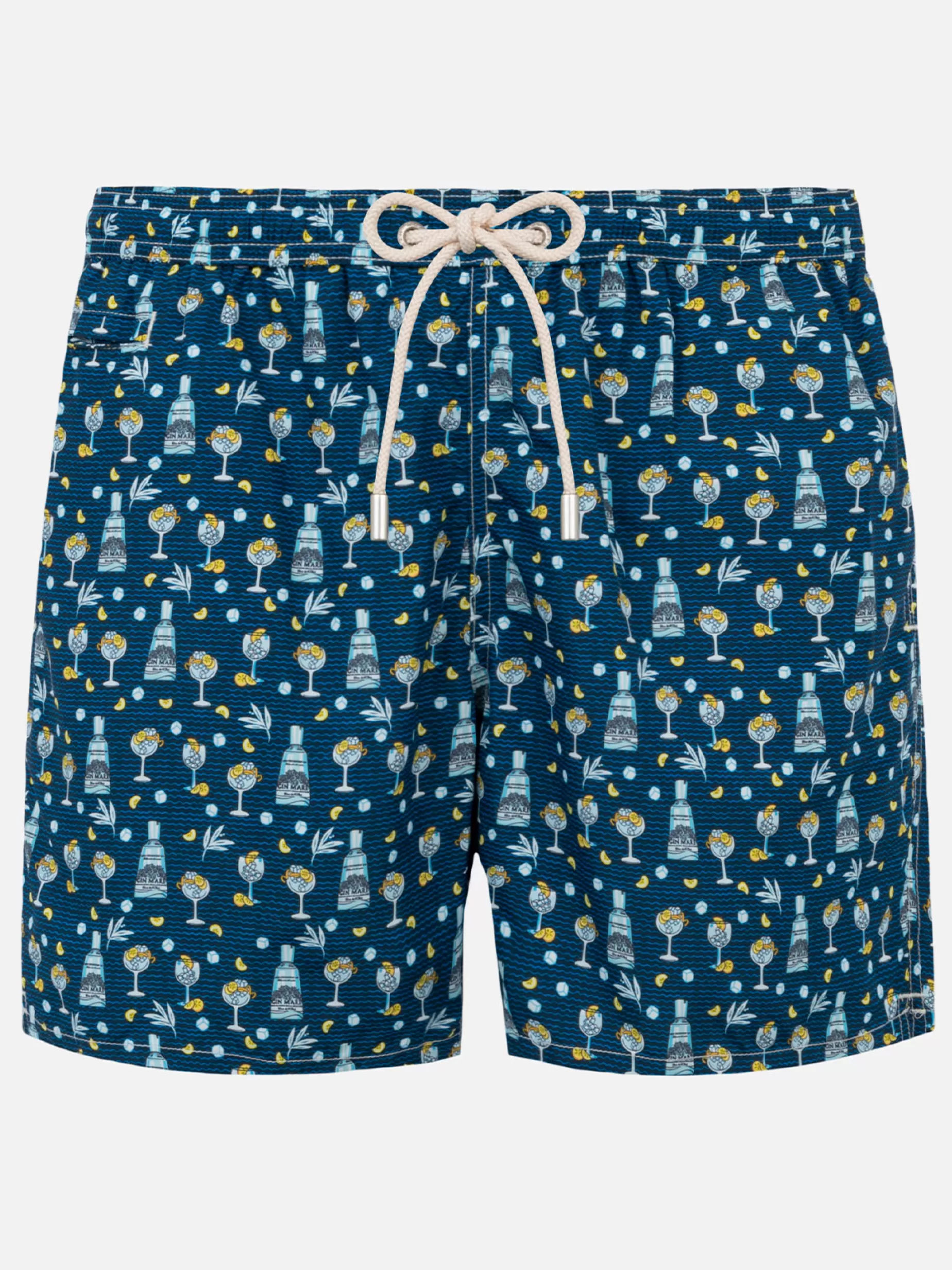 New Costume da bagno da uomo in tessuto leggero con stampa gin Mare | GIN MARE EDIZIONE SPECIALE Uomo Costumi Mare Microfantasia | Tessuto Leggero