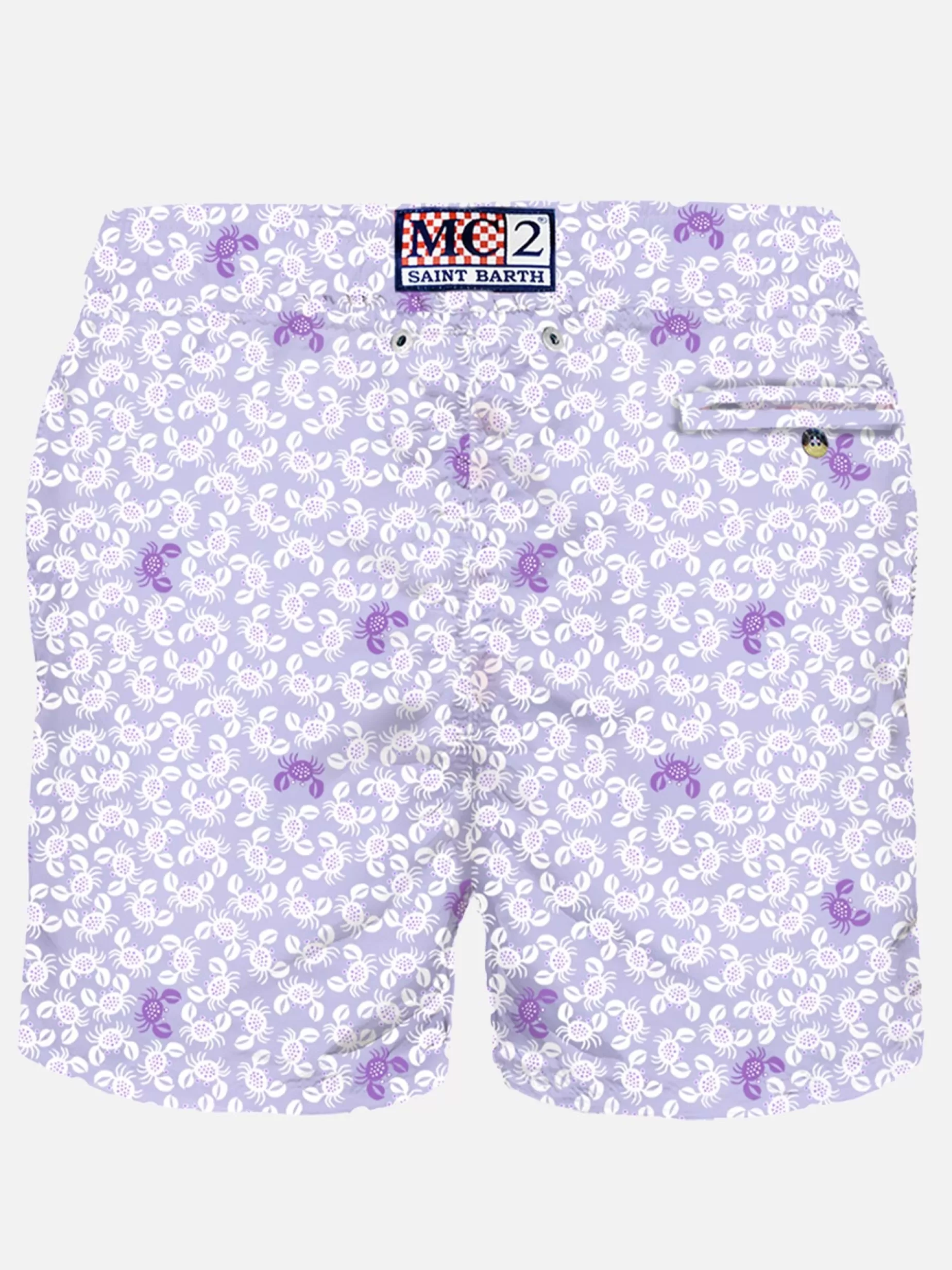 Best Costume da bagno da uomo in tessuto leggero con stampa granchi Uomo Costumi Mare Microfantasia | Tessuto Leggero