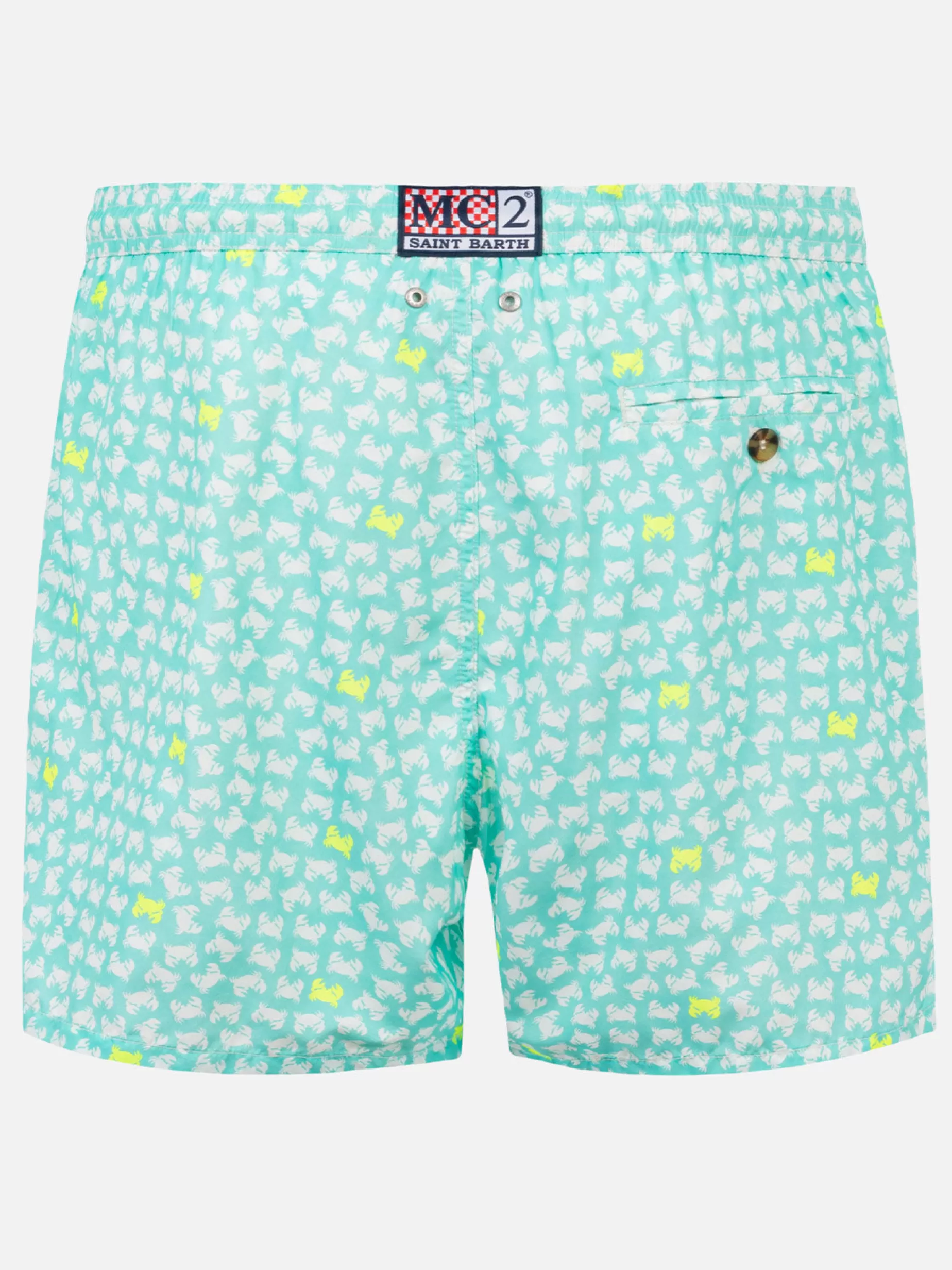 Sale Costume da bagno da uomo in tessuto leggero con stampa granchi Uomo Costumi Mare Microfantasia | Tessuto Leggero